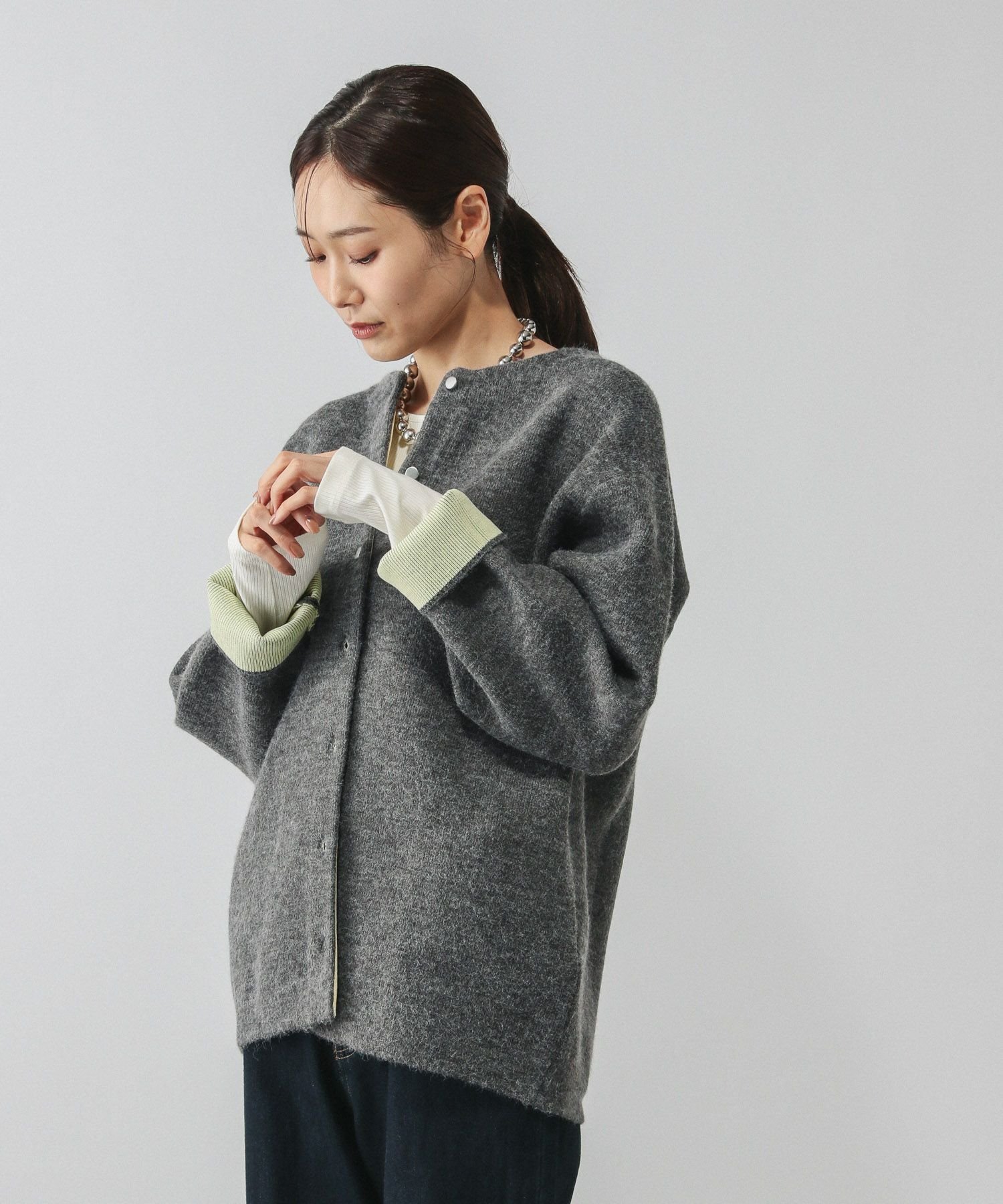 GLOBAL WORK｜バイカラーニットブルソン/一部店舗限定/616811