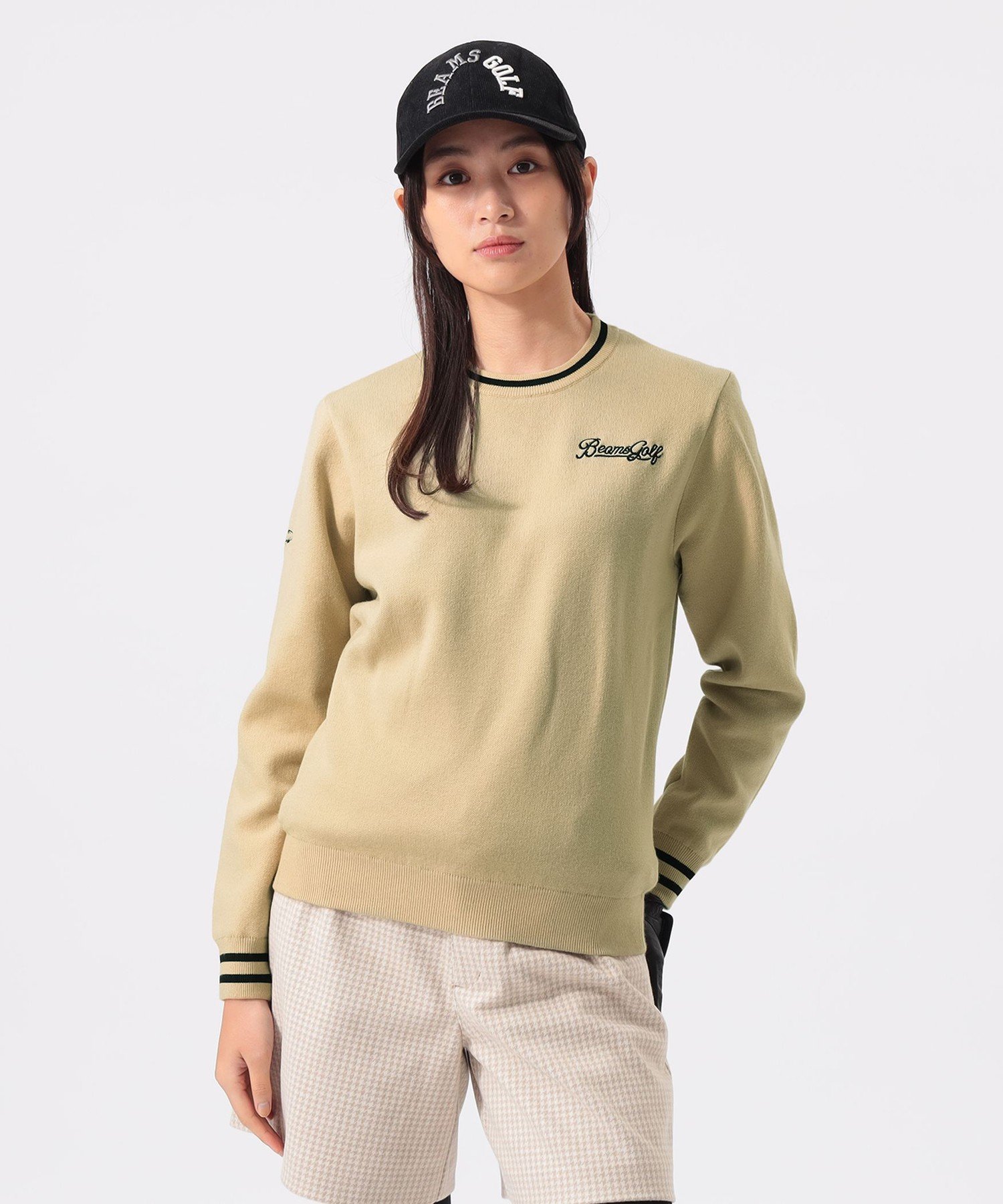 BEAMS GOLF｜ORANGE LABEL / エアシャット 縦ロゴ ニット | Rakuten