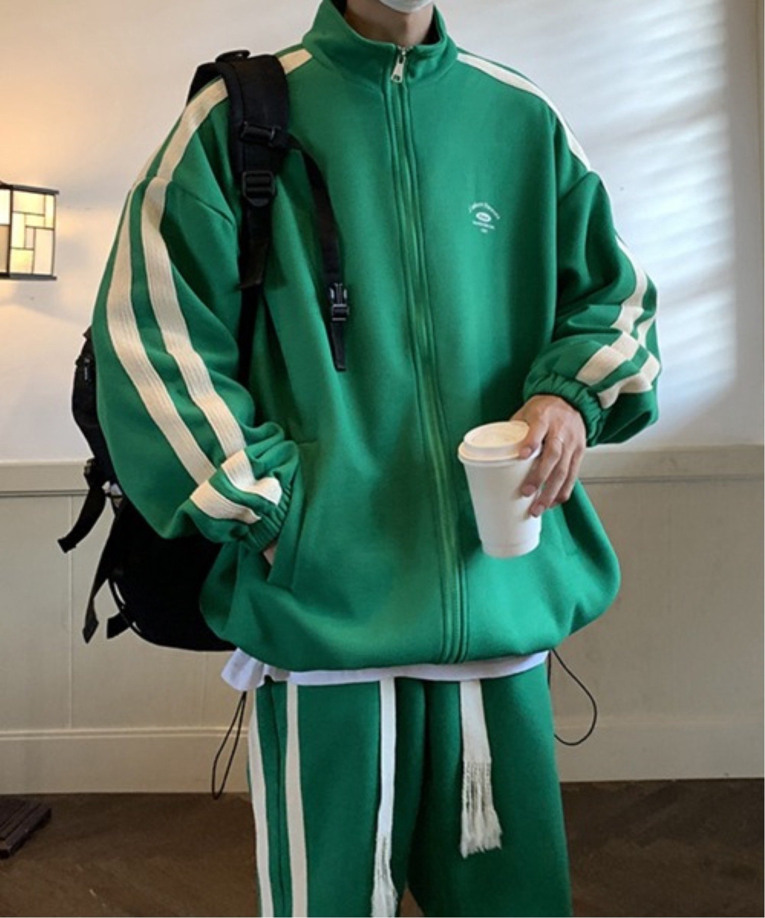 CERCA｜NOWLE/(M)ライン柄 ジップアップ スウェット/トラック