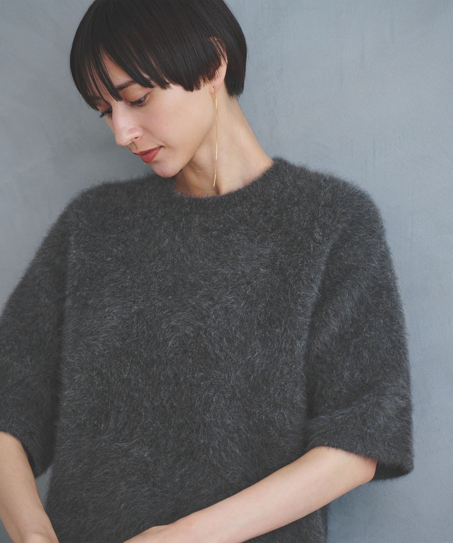 UNITED ARROWS｜フォックスカシミヤ ハーフスリーブ Tニット | Rakuten