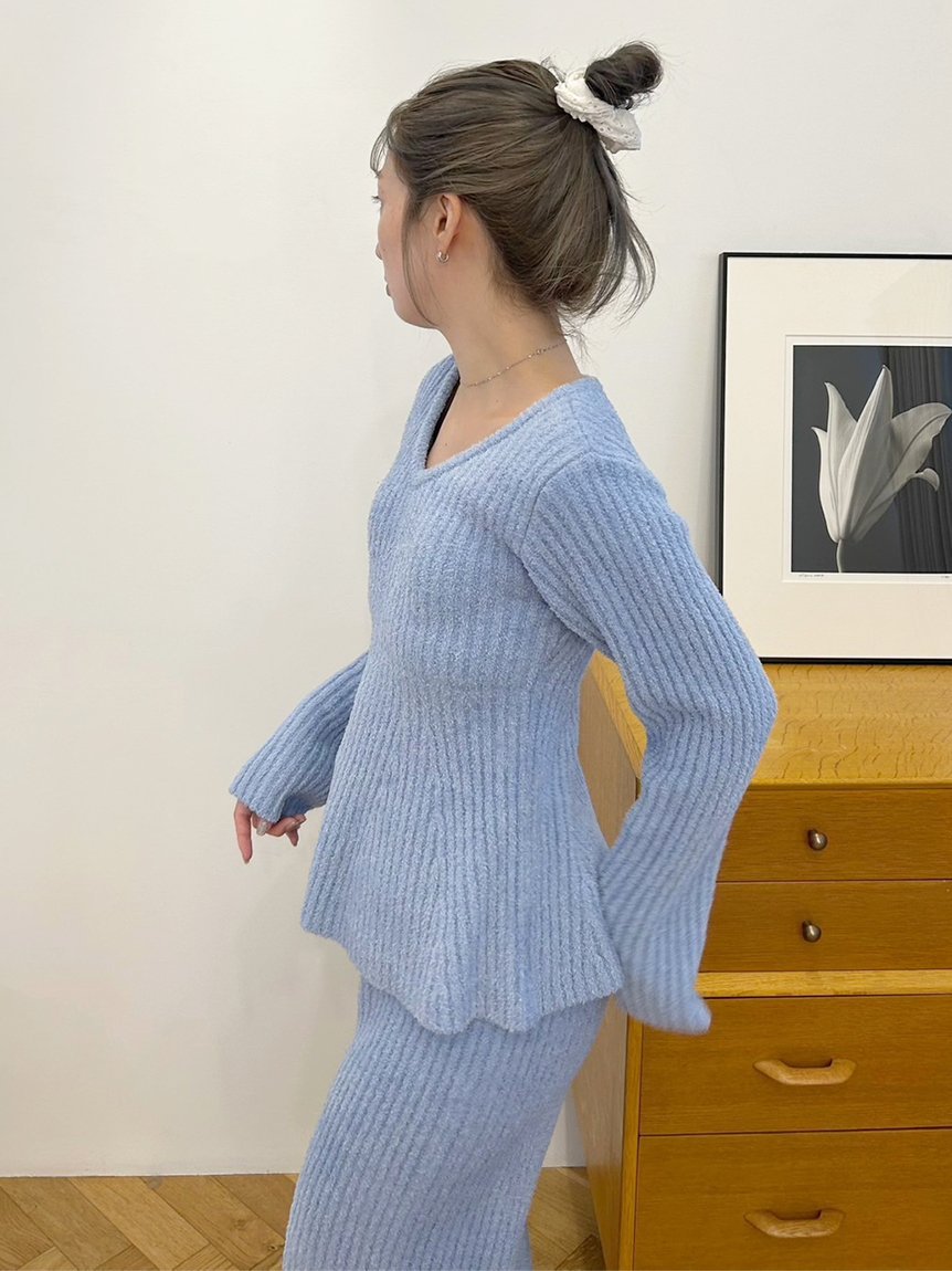 SNIDEL HOME｜ペプラムニットセットアップ | Rakuten Fashion(楽天