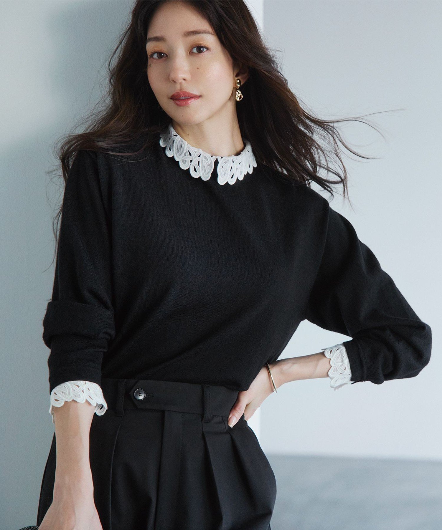 23区｜【洗える】エンブロイダリーニット | Rakuten Fashion(楽天