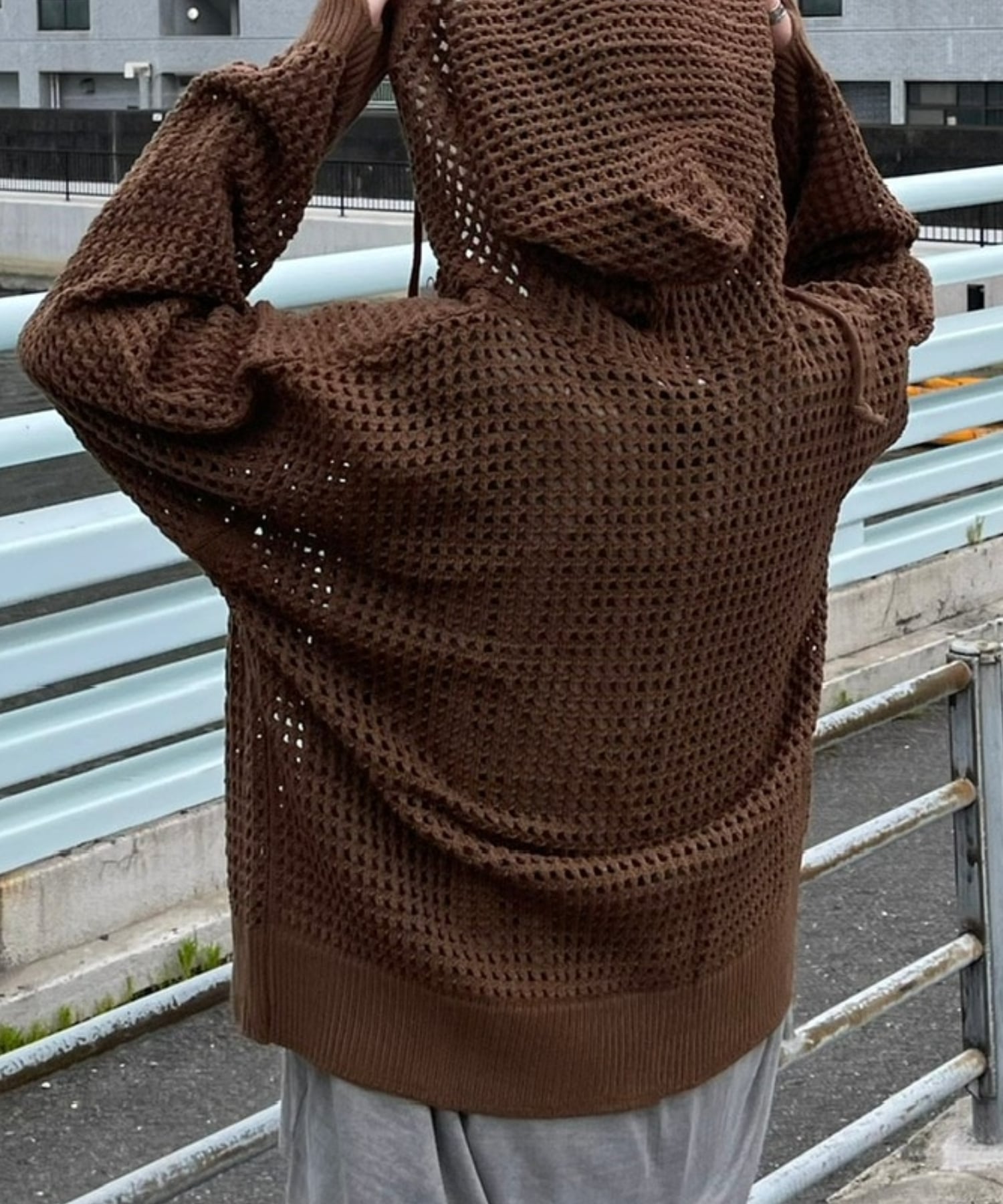 Never mind the XU / Chikashitsu+｜【Chikashitsu +】mesh zip hoodie