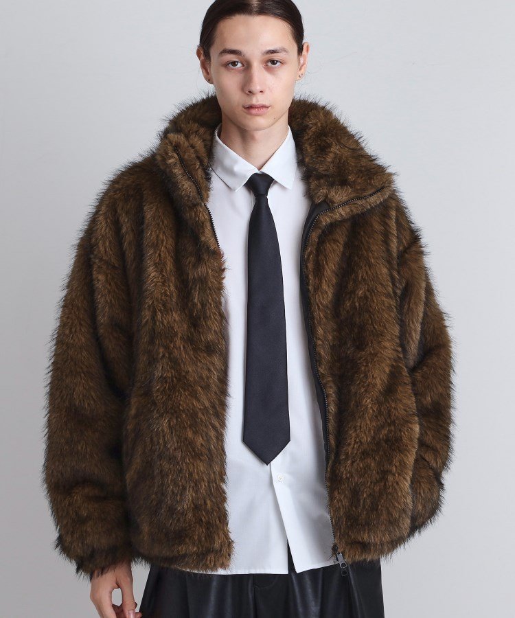 tk.TAKEO KIKUCHI｜ミックスフェイクファーブルゾン | Rakuten Fashion
