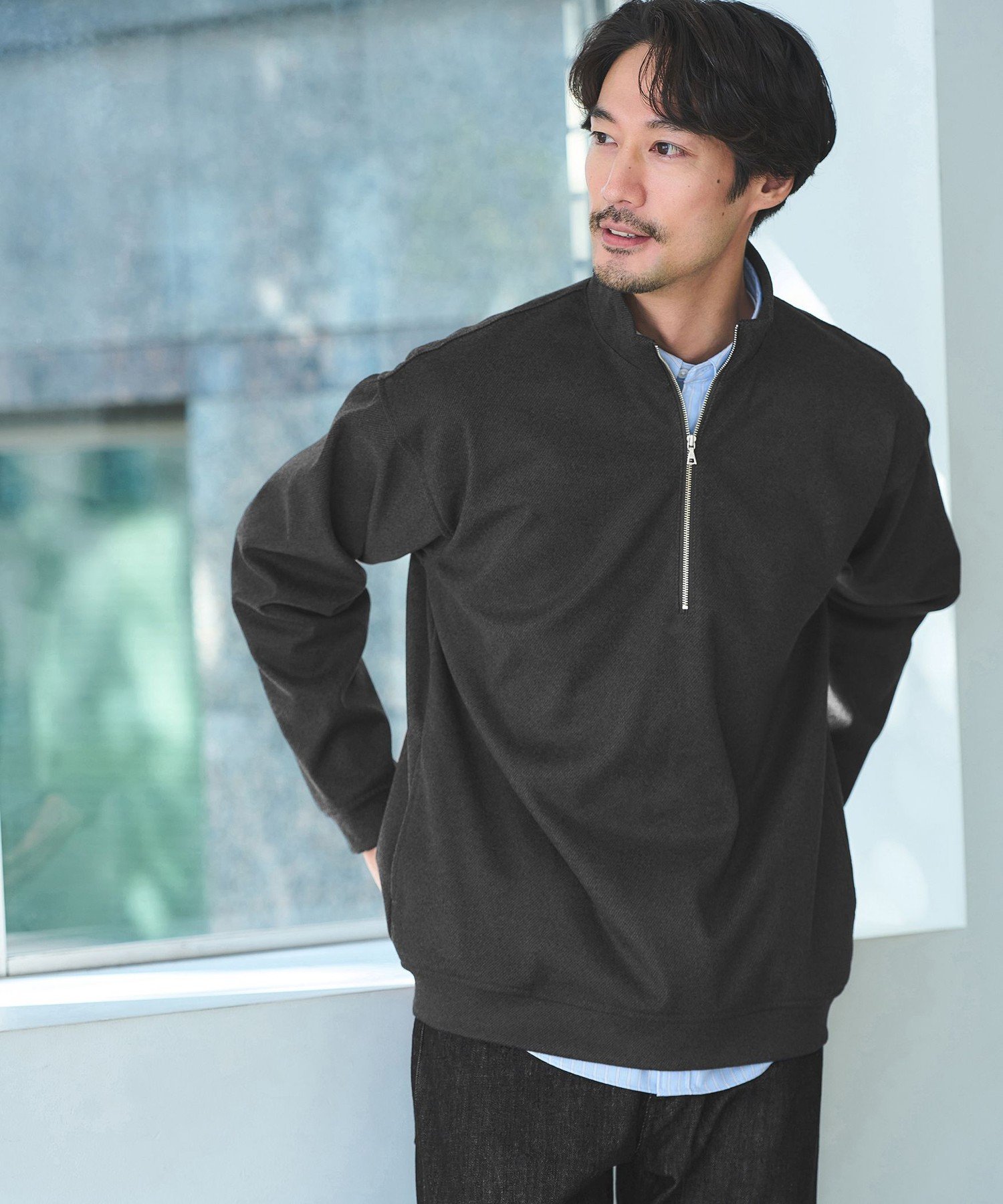 UNITED ARROWS green label relaxing｜WONDER CLOTH ハーフジップ プル