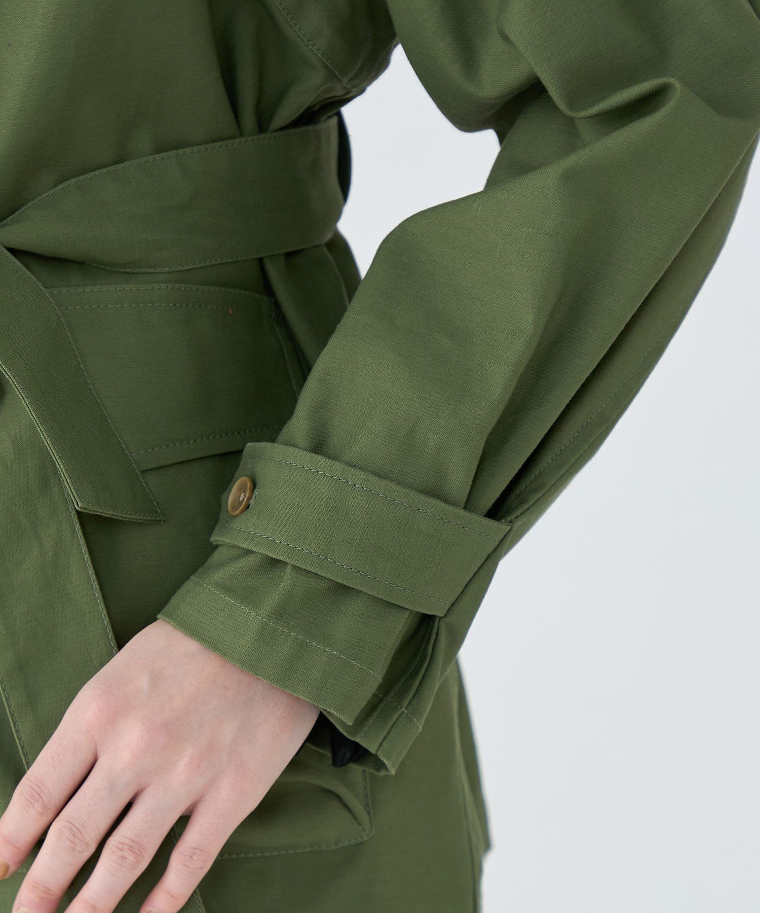 TOMORROWLAND｜スラブバックサテン ミリタリージャケット | Rakuten