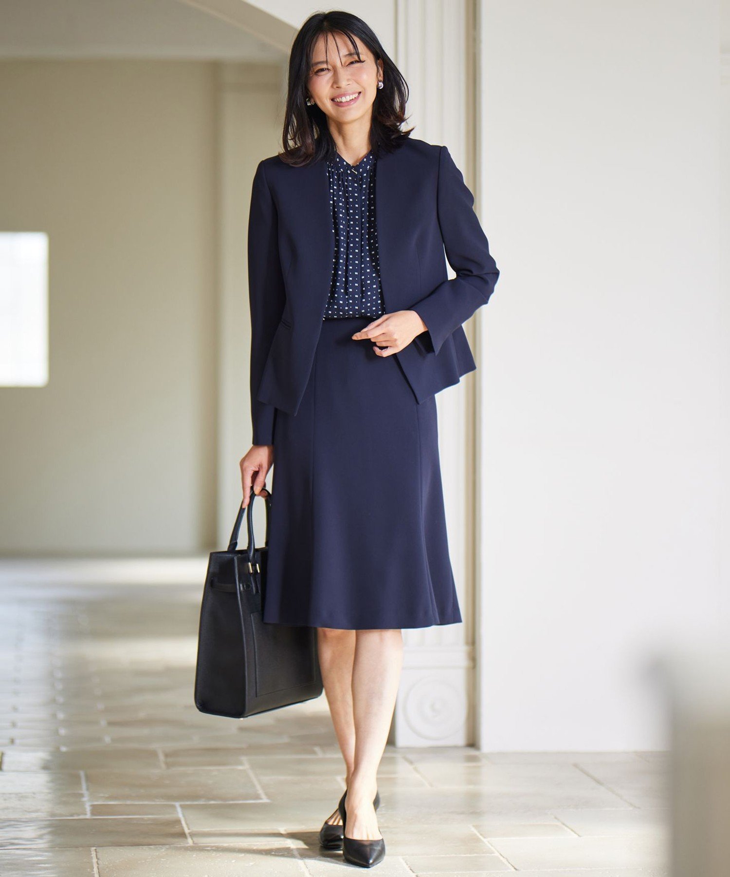 23区｜【セットアップ対応/洗える】トリアセダブルジョーゼット ノー