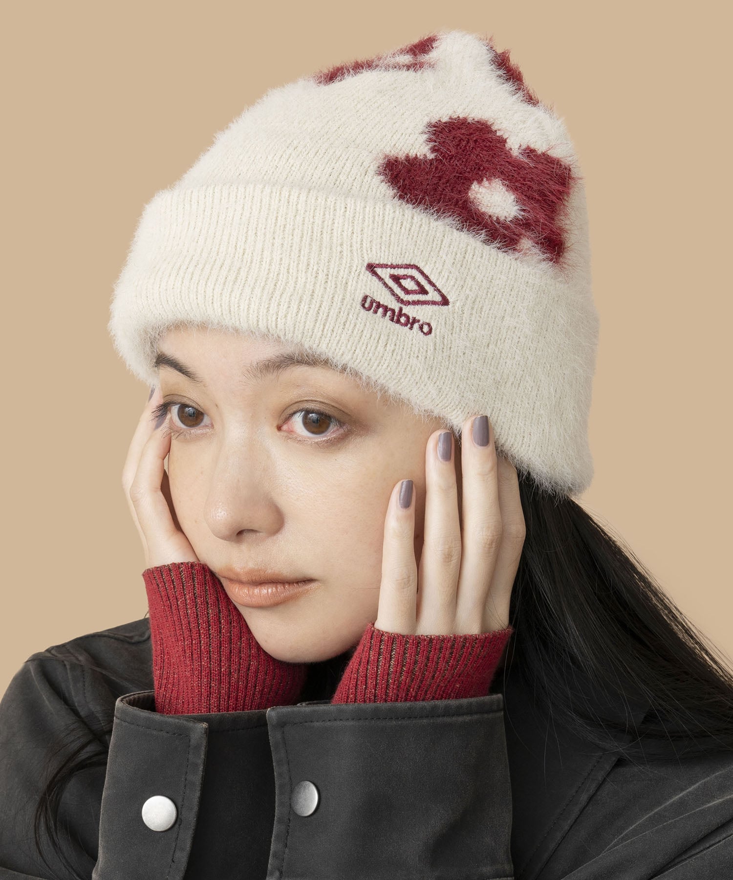 む*ぎ様 【UMBRO×Casselini】ストーンCAP/アイボリー/新品/週 む*ぎ様 【