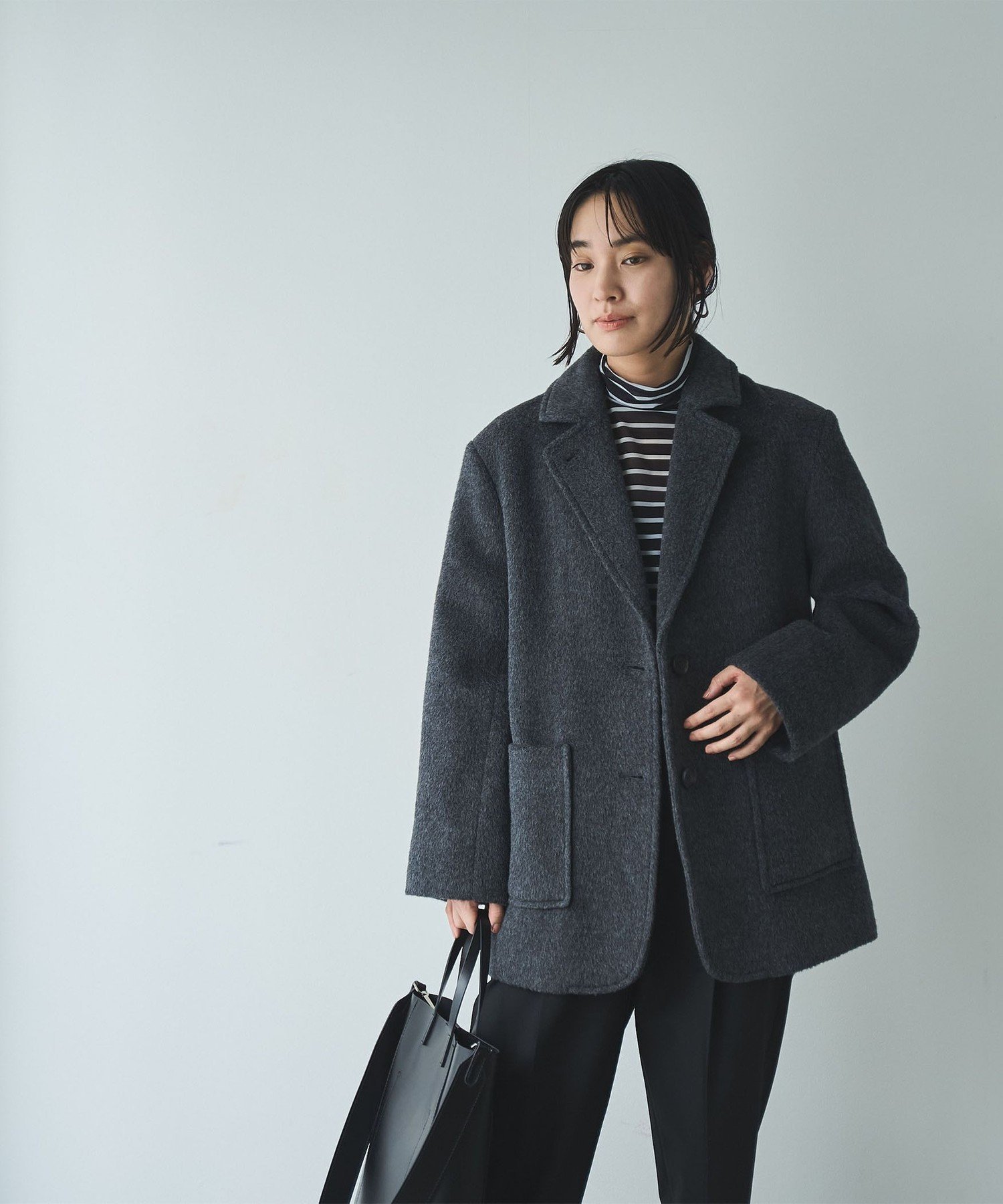 coen｜【RONEL】シャギージャケットコート | Rakuten Fashion(楽天