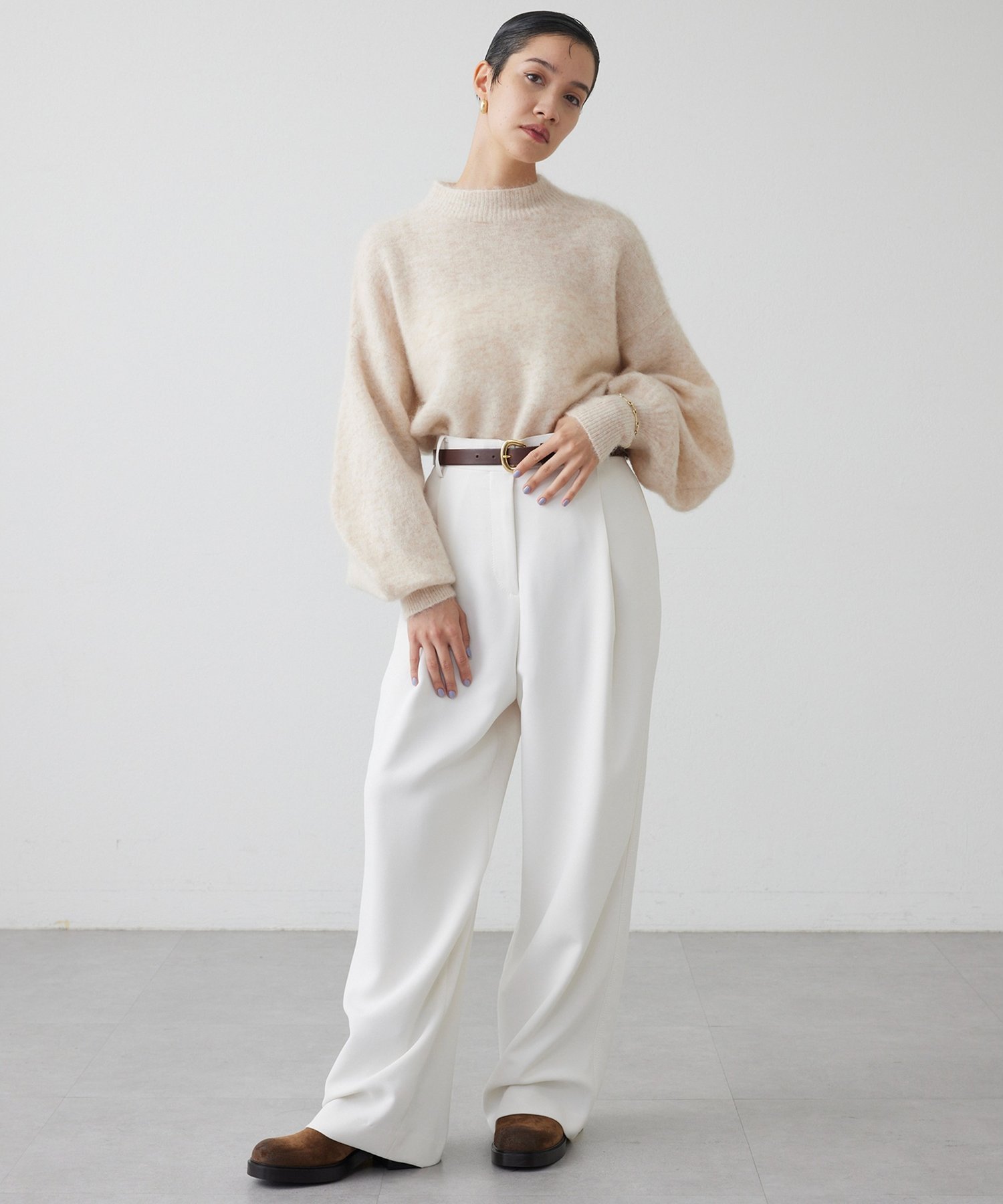 Whim Gazette｜【THE PAUSE】バレルスリーブニット | Rakuten Fashion