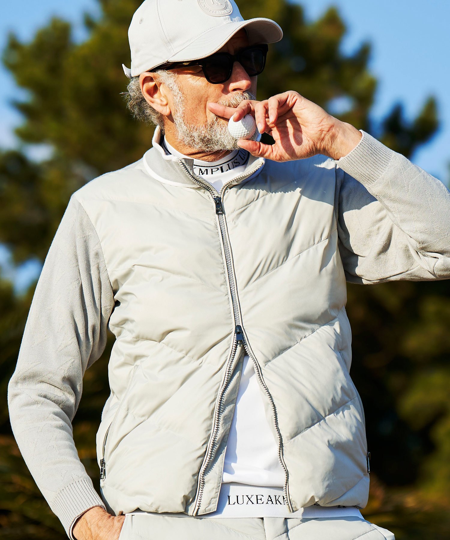 SHIFFON｜LUXEAKMPLUS ゴルフ スリーブニットパデッドスタンド