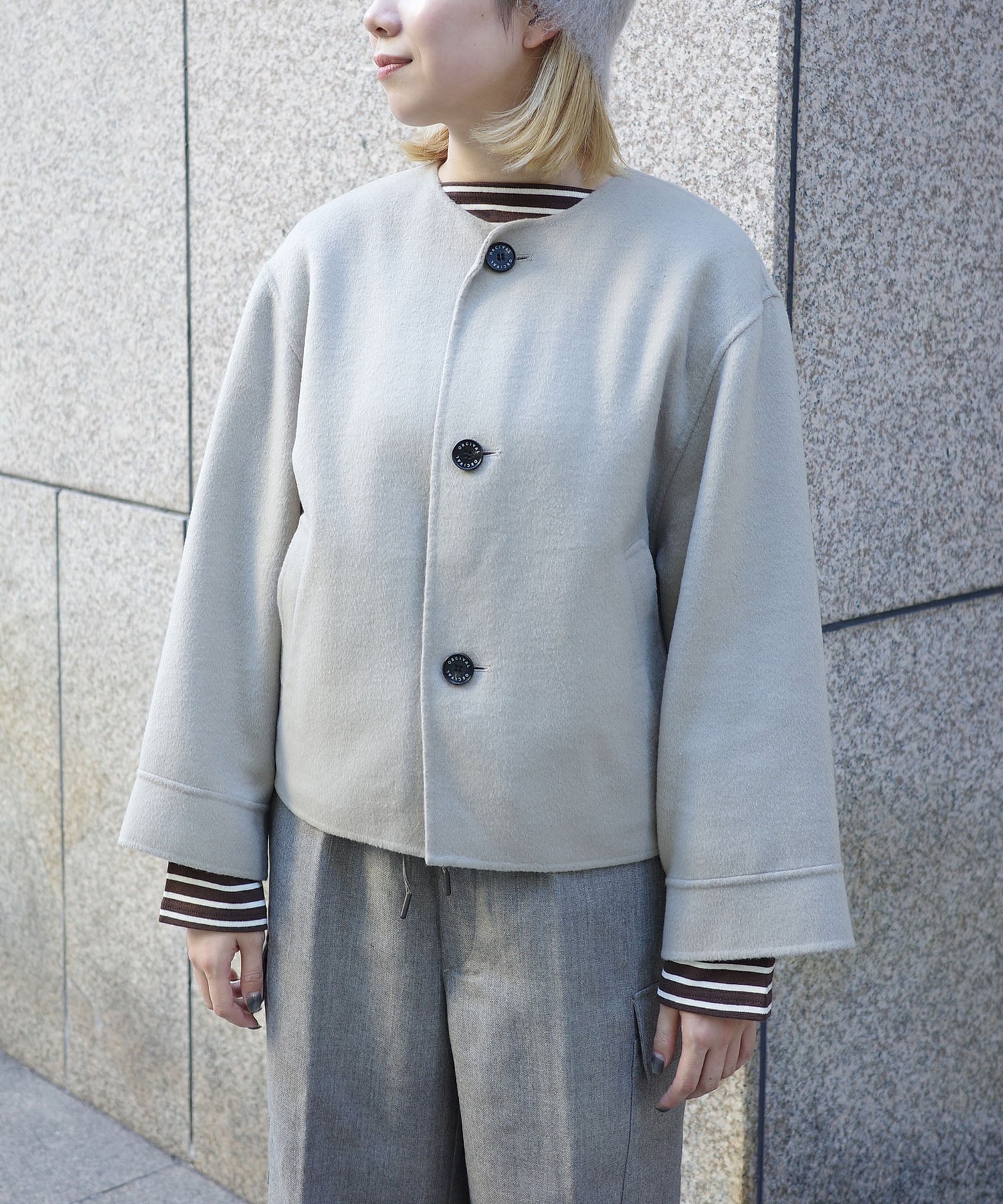 Bshop｜ORCIVAL | リバーウール ノーカラーブルゾン WOMEN | Rakuten