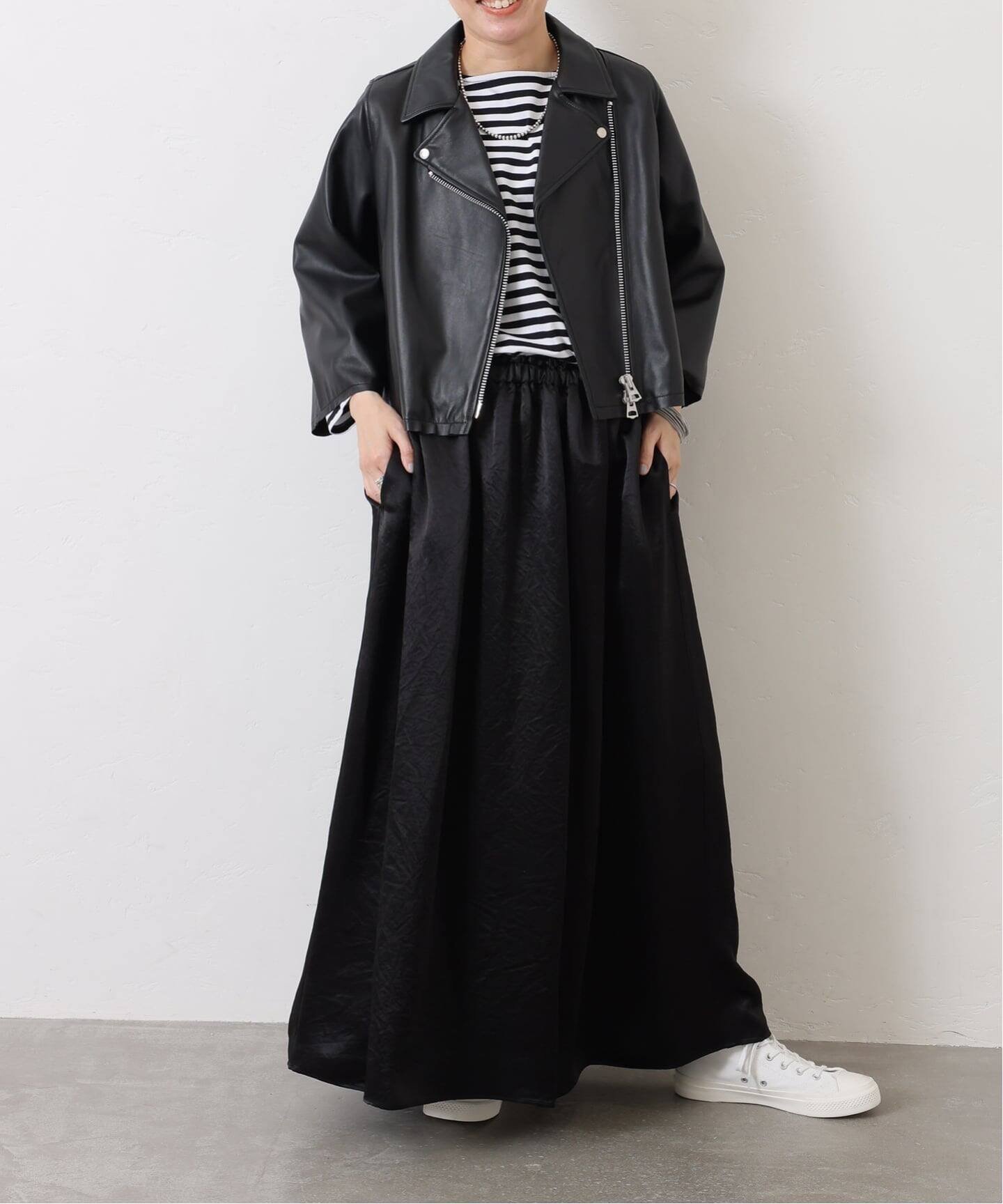 journal standard luxe｜ヴィンテージサテン ギャザースカート