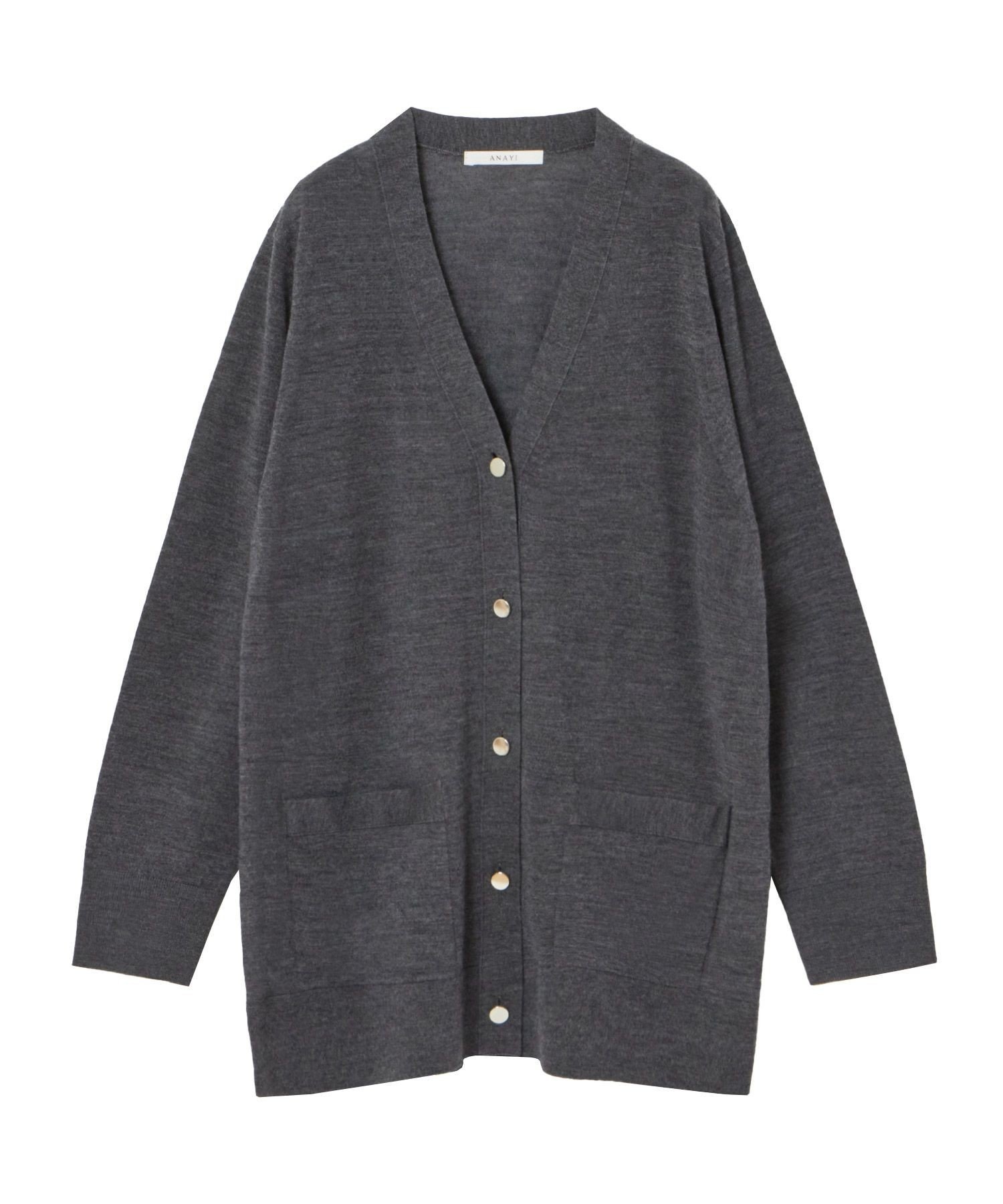 ANAYI｜エキストラメリノVネック カーディガン | Rakuten Fashion(楽天