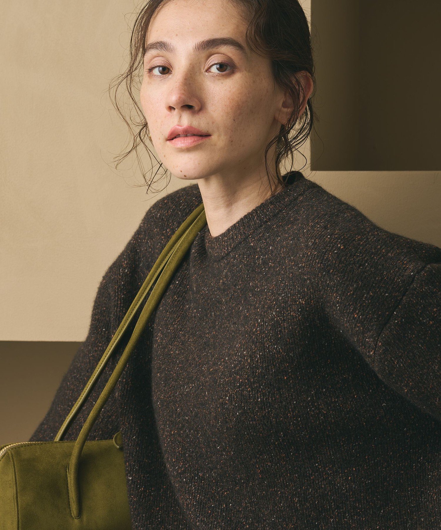 BEAUTY&YOUTH UNITED ARROWS｜ウールブレンド シルクネップ ニットプル