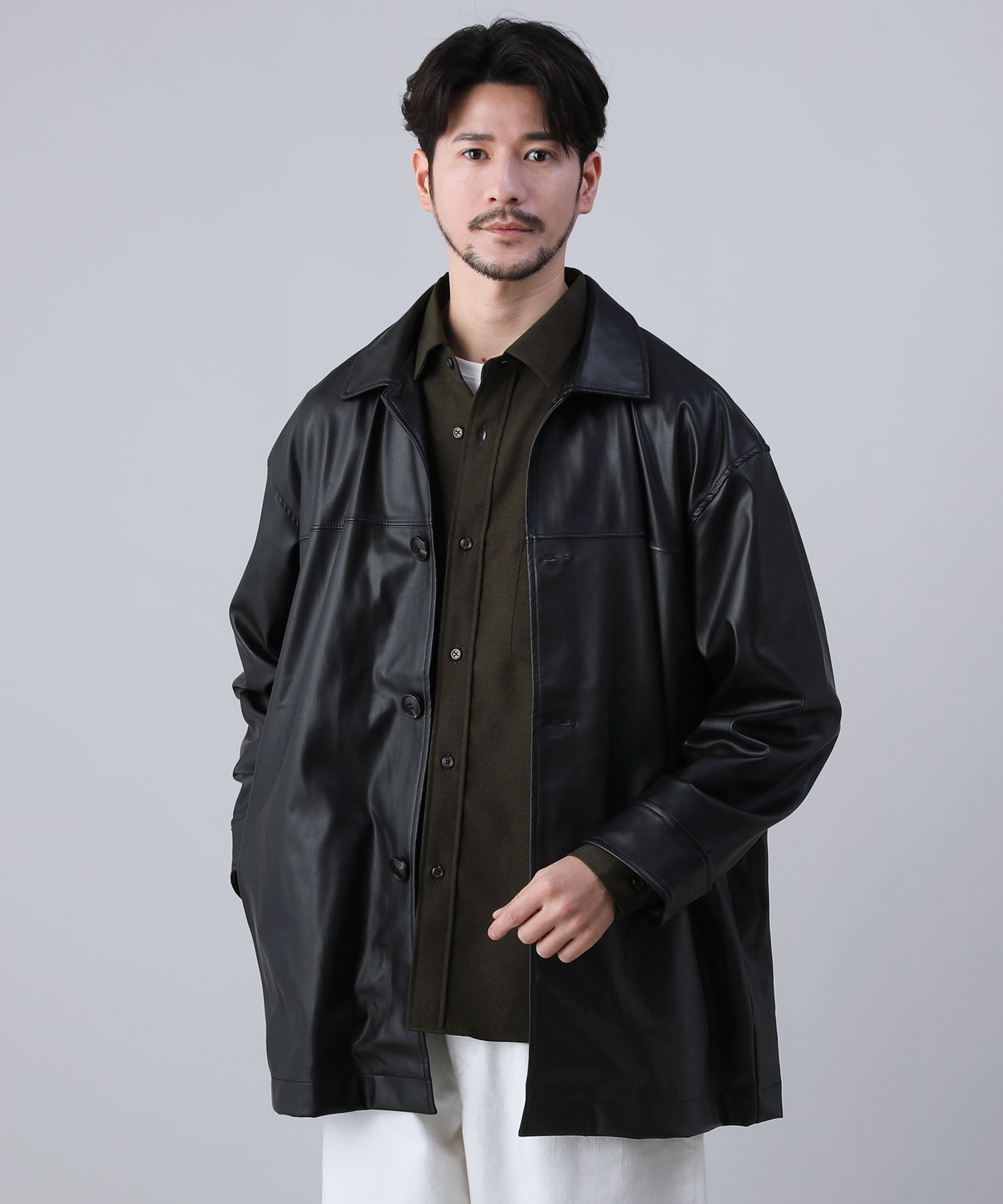 THE CASUAL｜日本製ロイヤルフェイクレザーカーコート | Rakuten