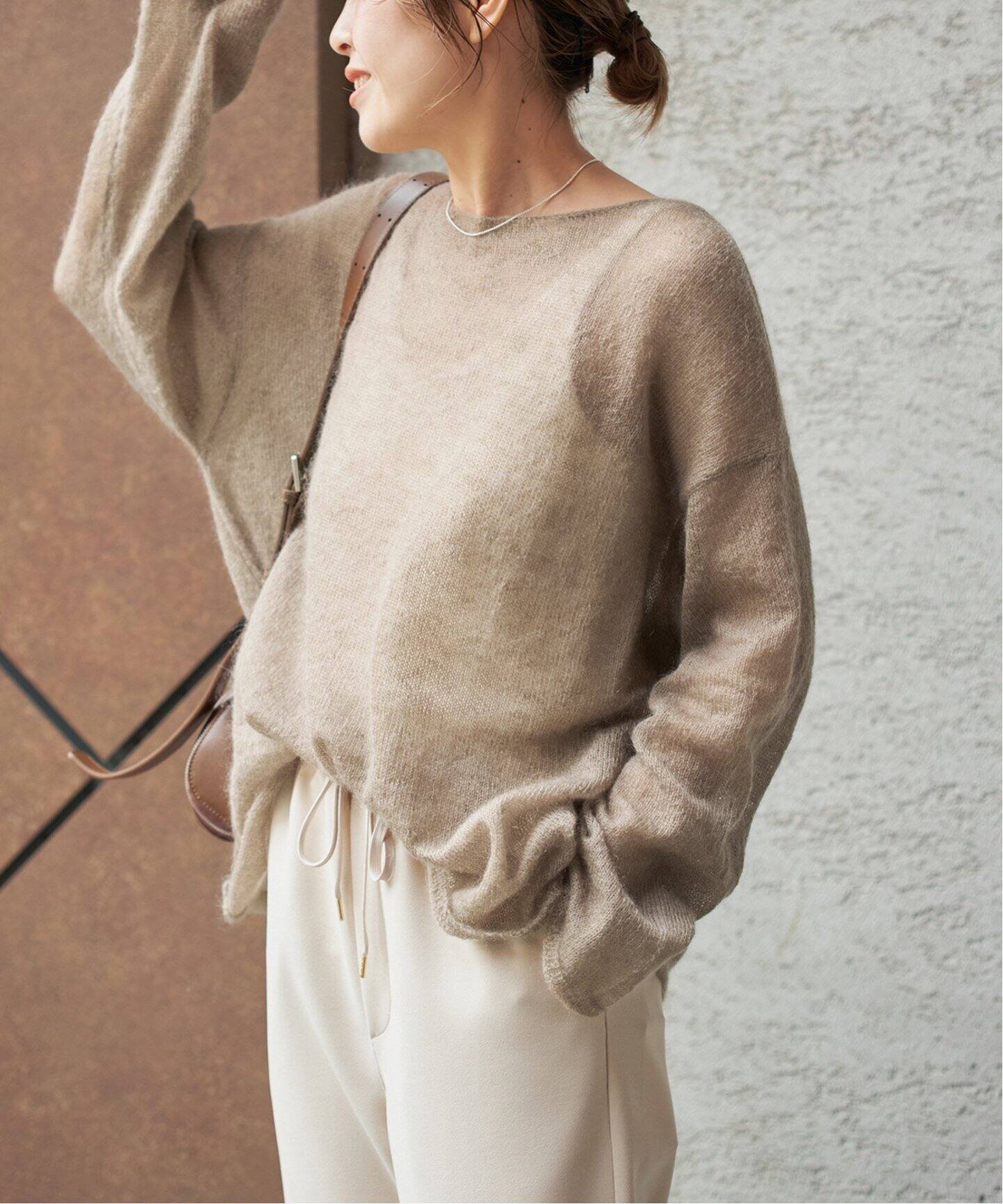 Spick & Span｜《追加》ルーズモヘヤミックスボートネックニット