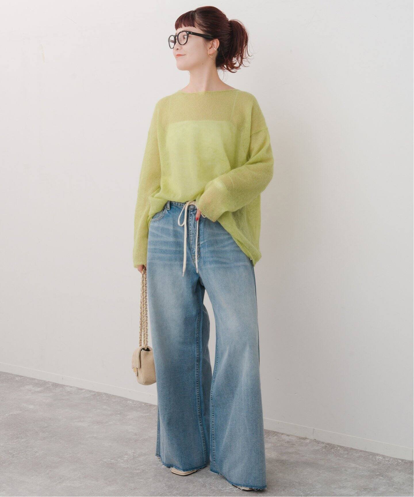 Spick & Span｜《追加》ルーズモヘヤミックスボートネックニット