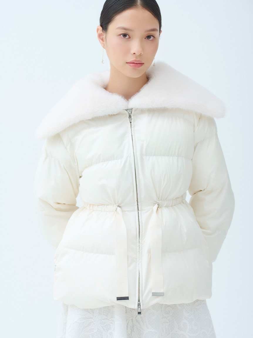 CELFORD｜【撥水加工】ファー襟付きキルティングショートコート