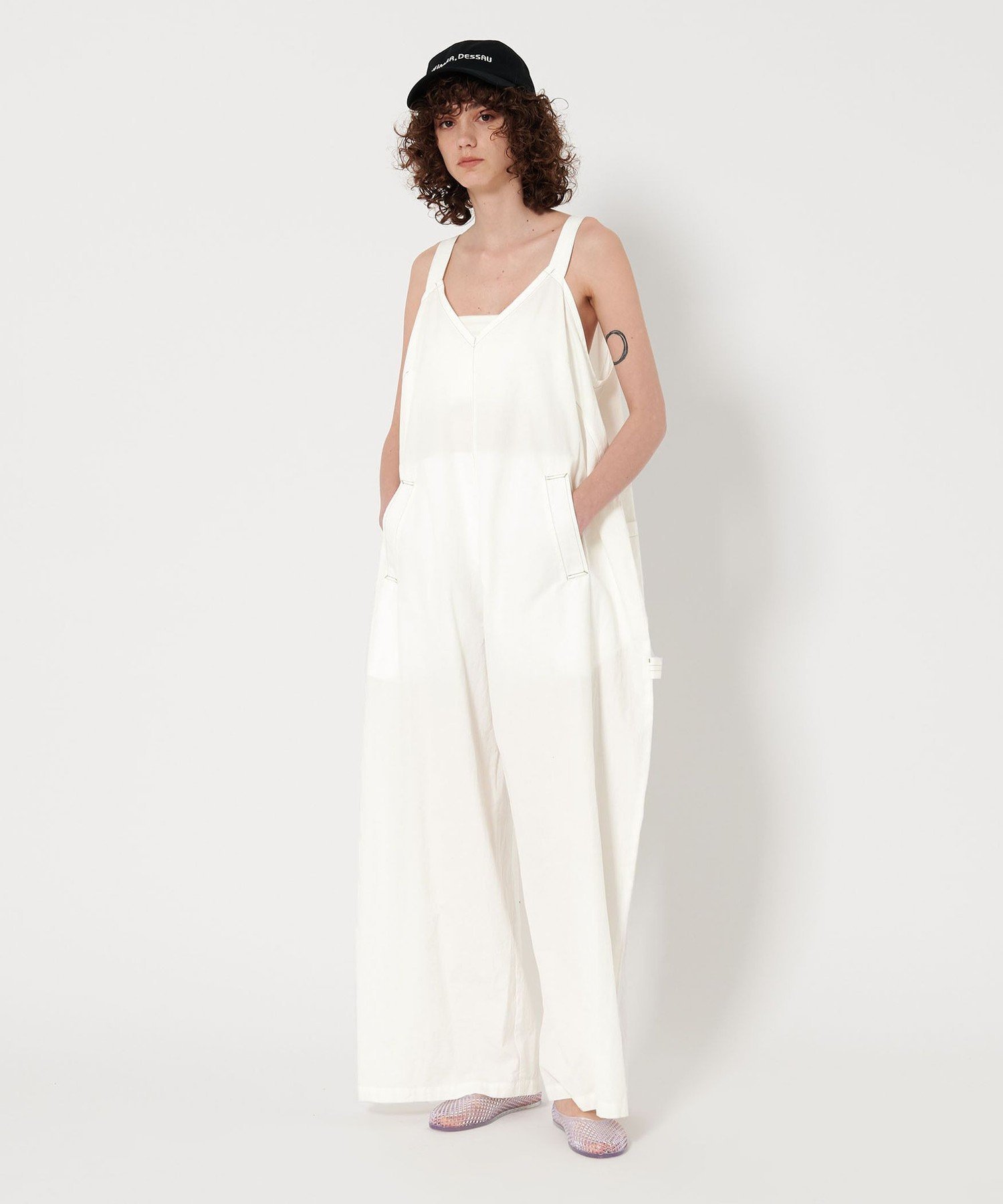 ＜6(ROKU)＞コットン ビック オールインワン UNITED ARROWS LTD. OUTLET｜<6(ROKU)>コットン ビッグ オールインワン