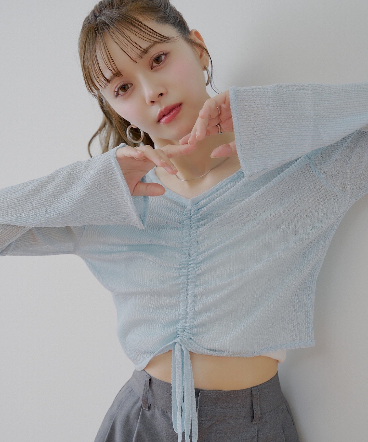 PAL GROUP OUTLET｜【Chico】前後2wayドロストシアーカーディガン