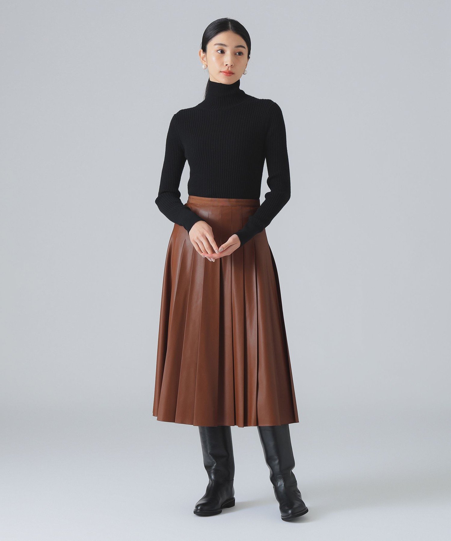 Demi-Luxe BEAMS｜カシミヤ混 タートルネック ニット | Rakuten