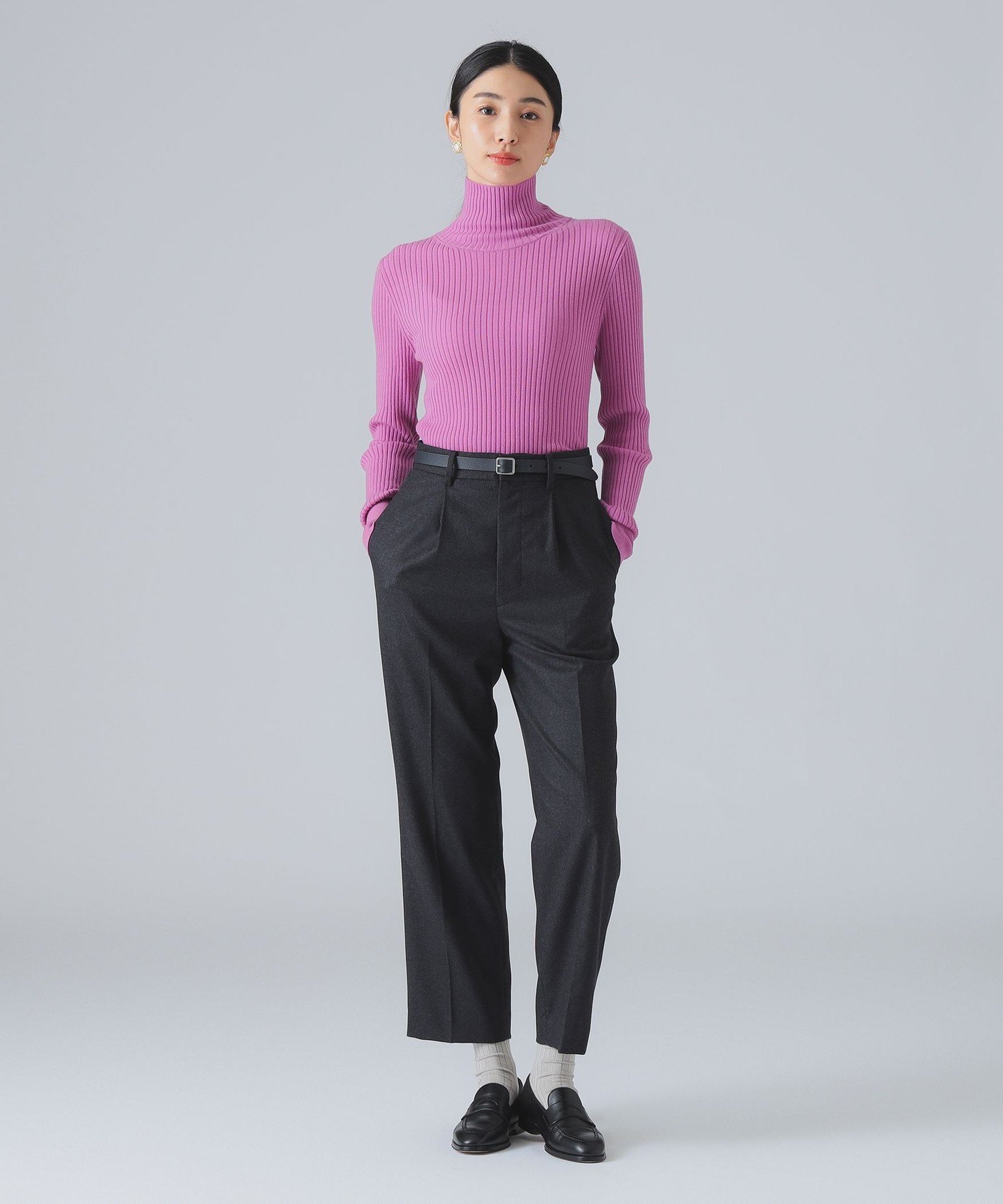 Demi-Luxe BEAMS｜カシミヤ混 タートルネック ニット | Rakuten