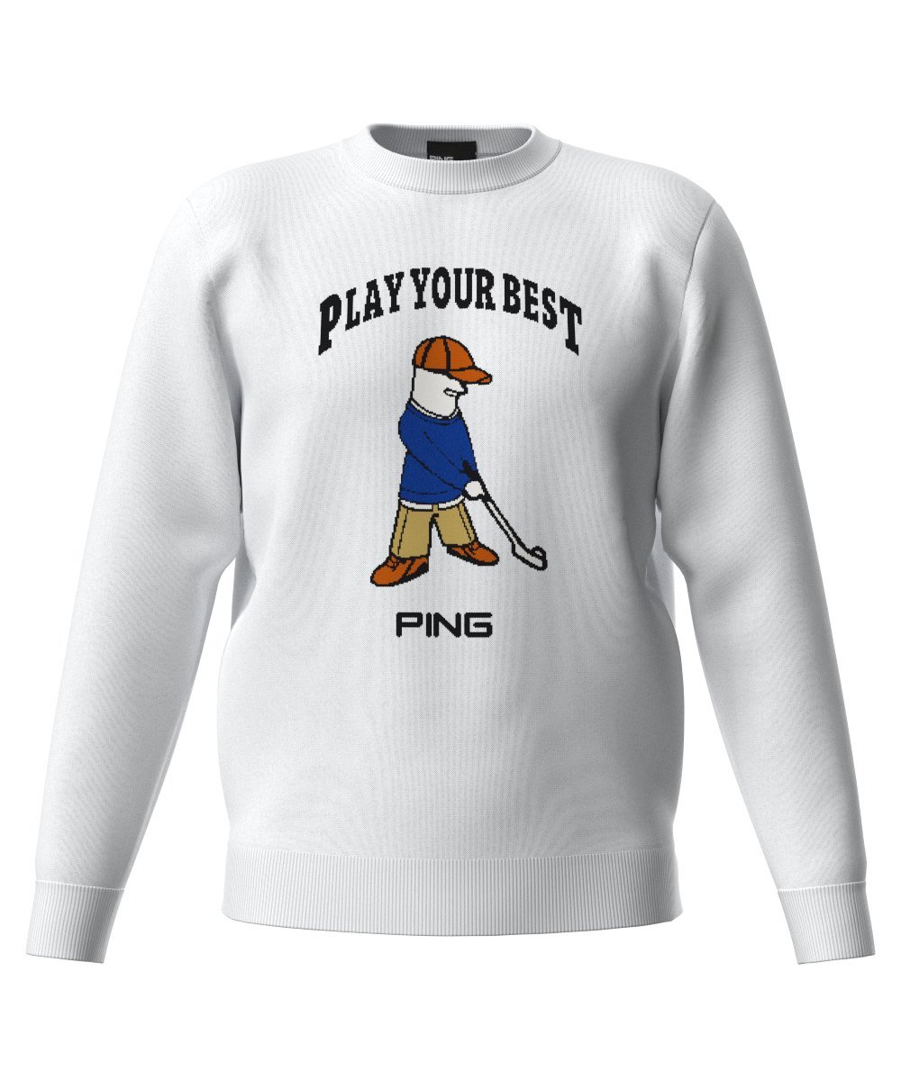 PING APPAREL｜Mr.PINGジャカードクルーネックニットプルオーバー