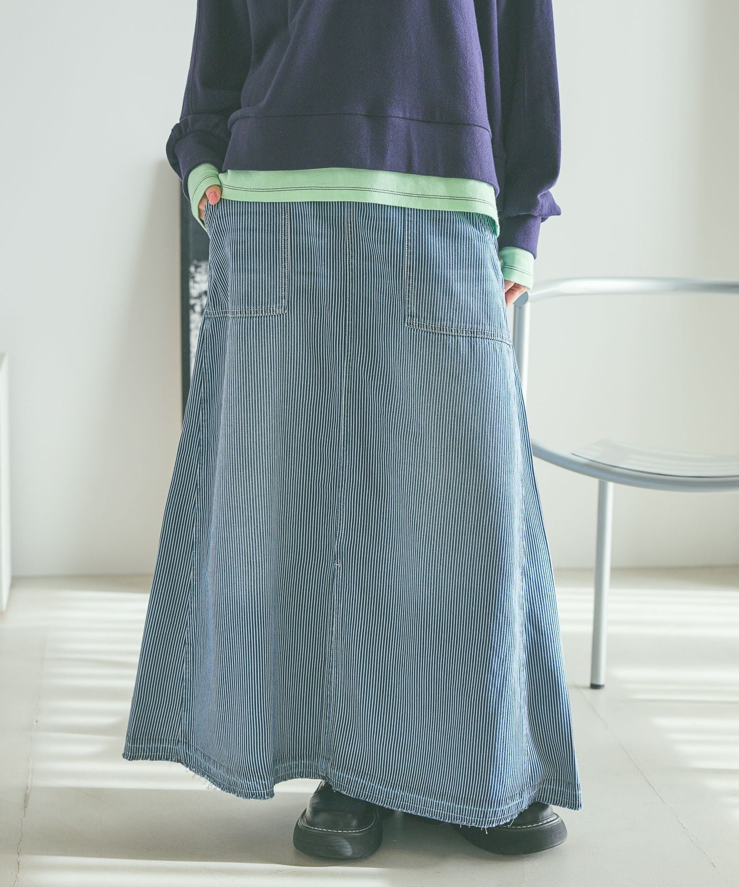 niko and ｜[NKJ 2026SS] スリットロングデニムスカート | Rakuten