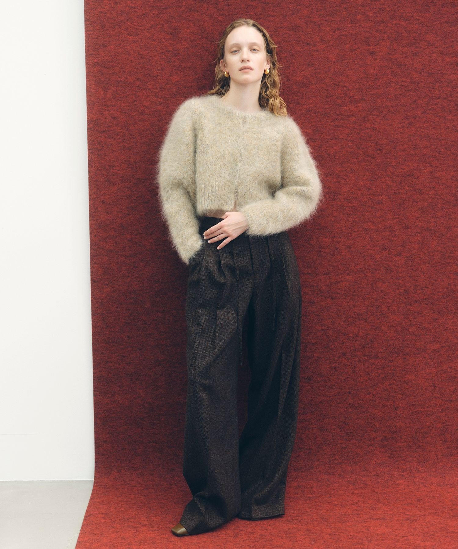 ADAM ET ROPE'｜【EMOELLE】モヘアファーボレロカーディガン | Rakuten