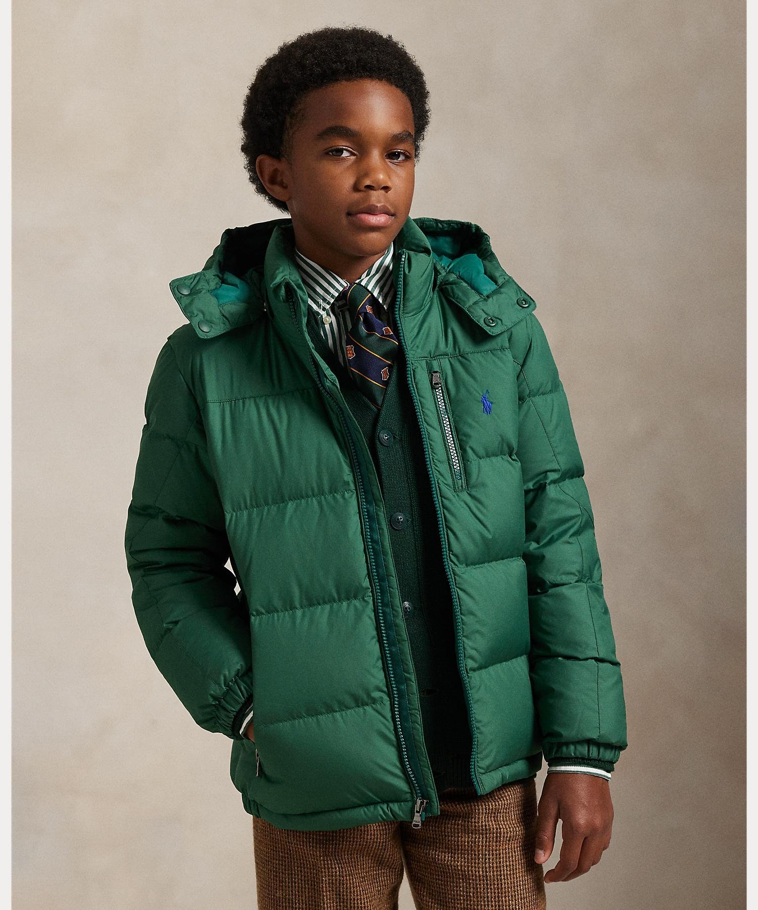 RALPH LAUREN｜(ボーイズ 8才~20才)リップストップ ダウン フーデッド