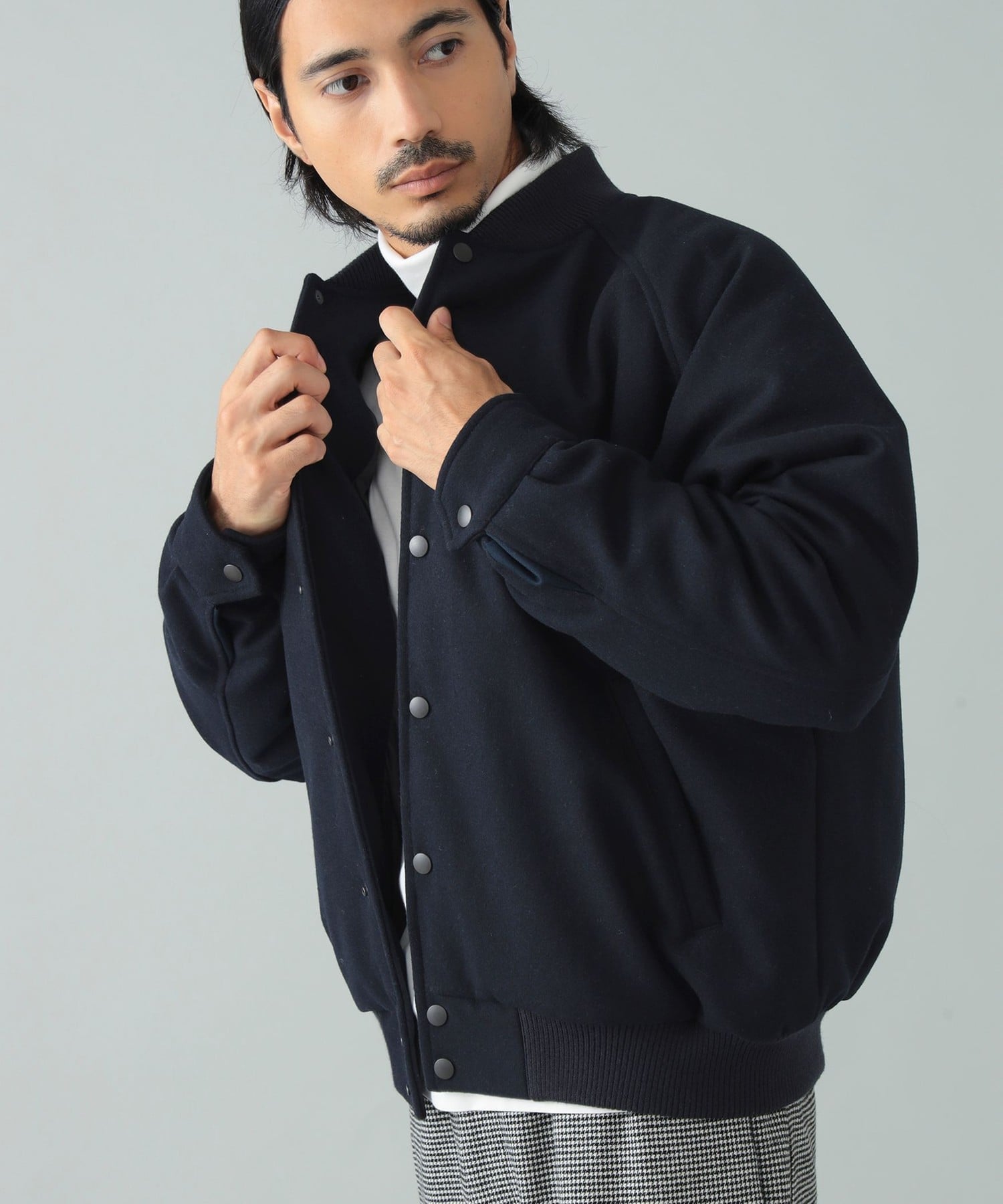 BEAMS MEN｜【別注】TAION * IG / メルトン バーシティ ジャケット