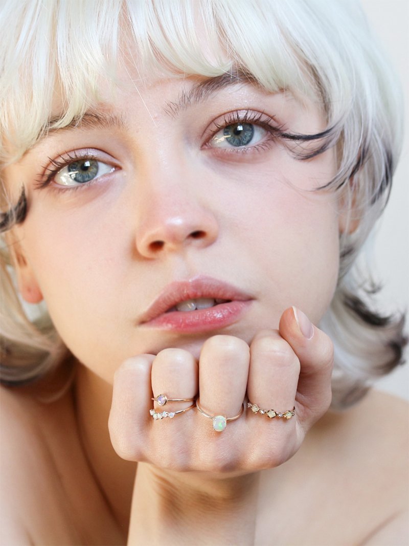 cui-cui｜オパール / ダイヤモンド リング | K10YG | Rakuten Fashion