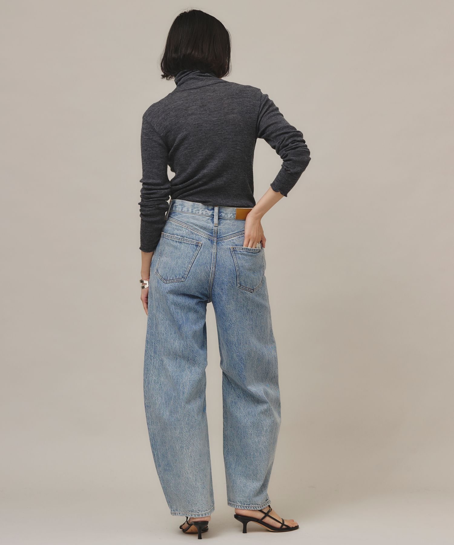 Curensology 【&RC】ダメージカーヴィーデニム34 Curensology&RCダメージカーヴィーデニムパンツディープブルー34