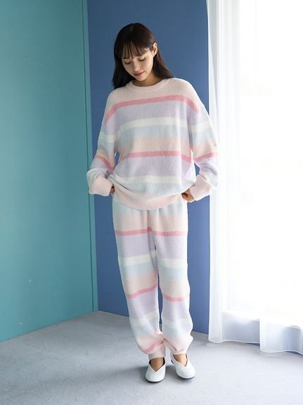 gelato pique｜ベビモコカラフルボーダープルオーバー | Rakuten