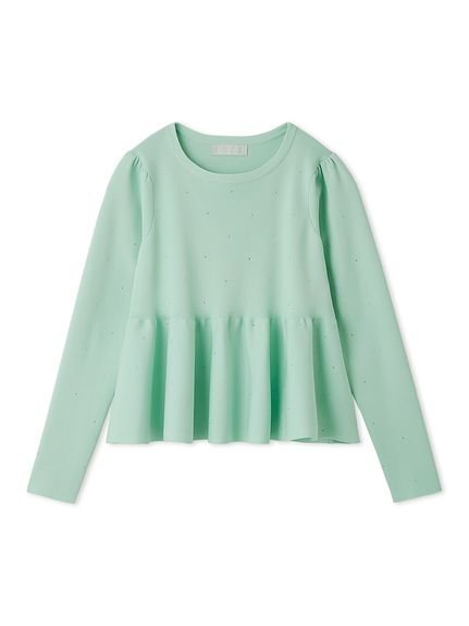 CELFORD｜【ウォッシャブル】ホットフィットビジューペプラムニット