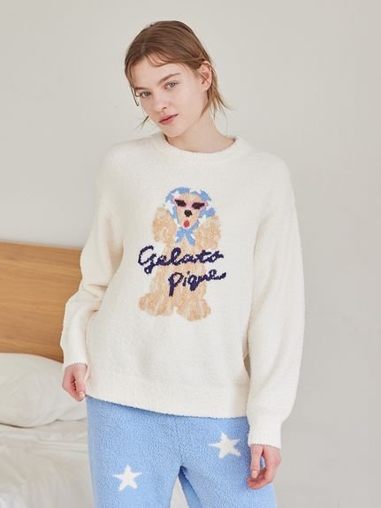 gelato pique｜スカーフDOG ジャガードプルオーバー | Rakuten Fashion