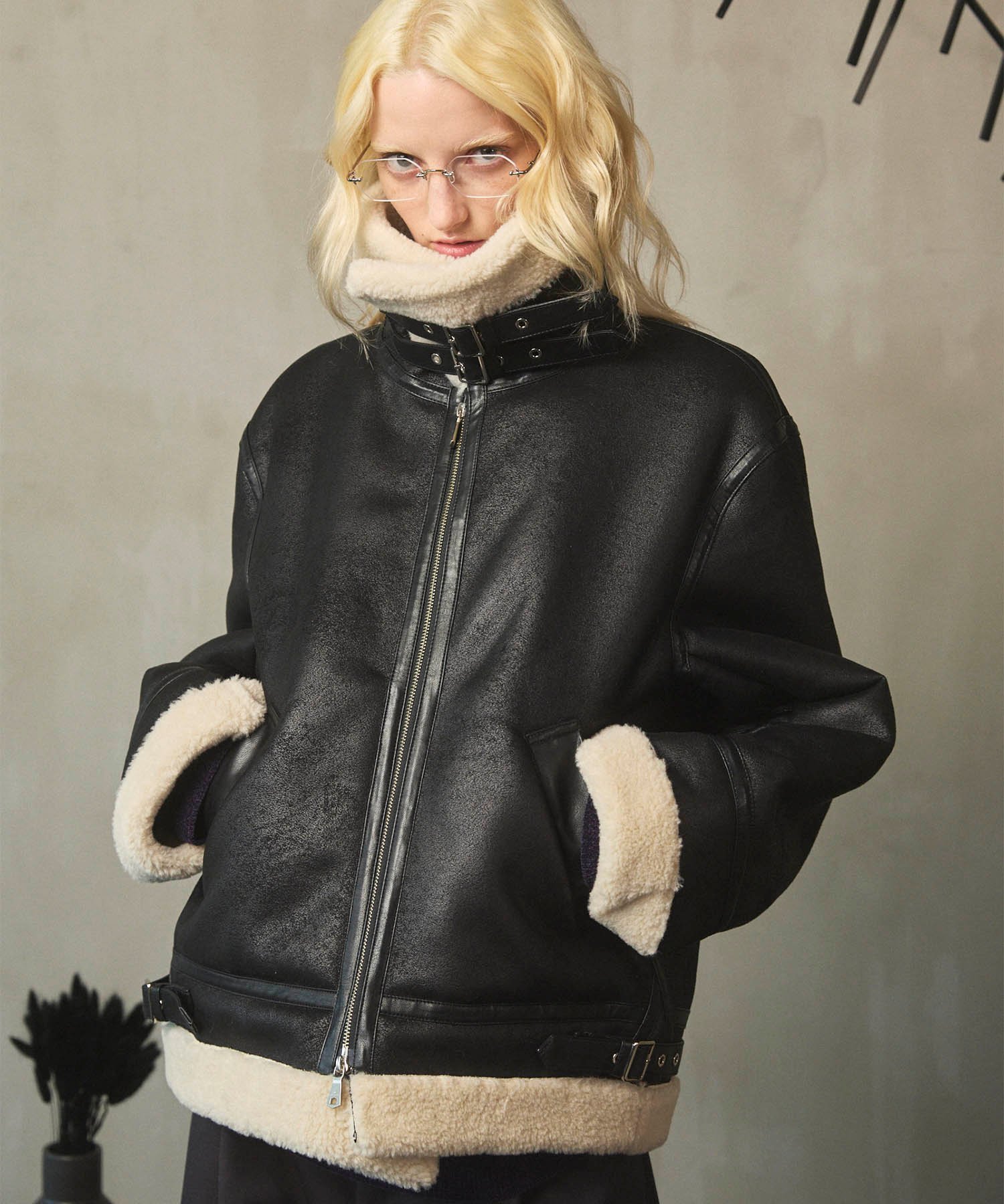 MAISON SPECIAL｜B-3 Fake Mouton Jacket | Rakuten Fashion(楽天