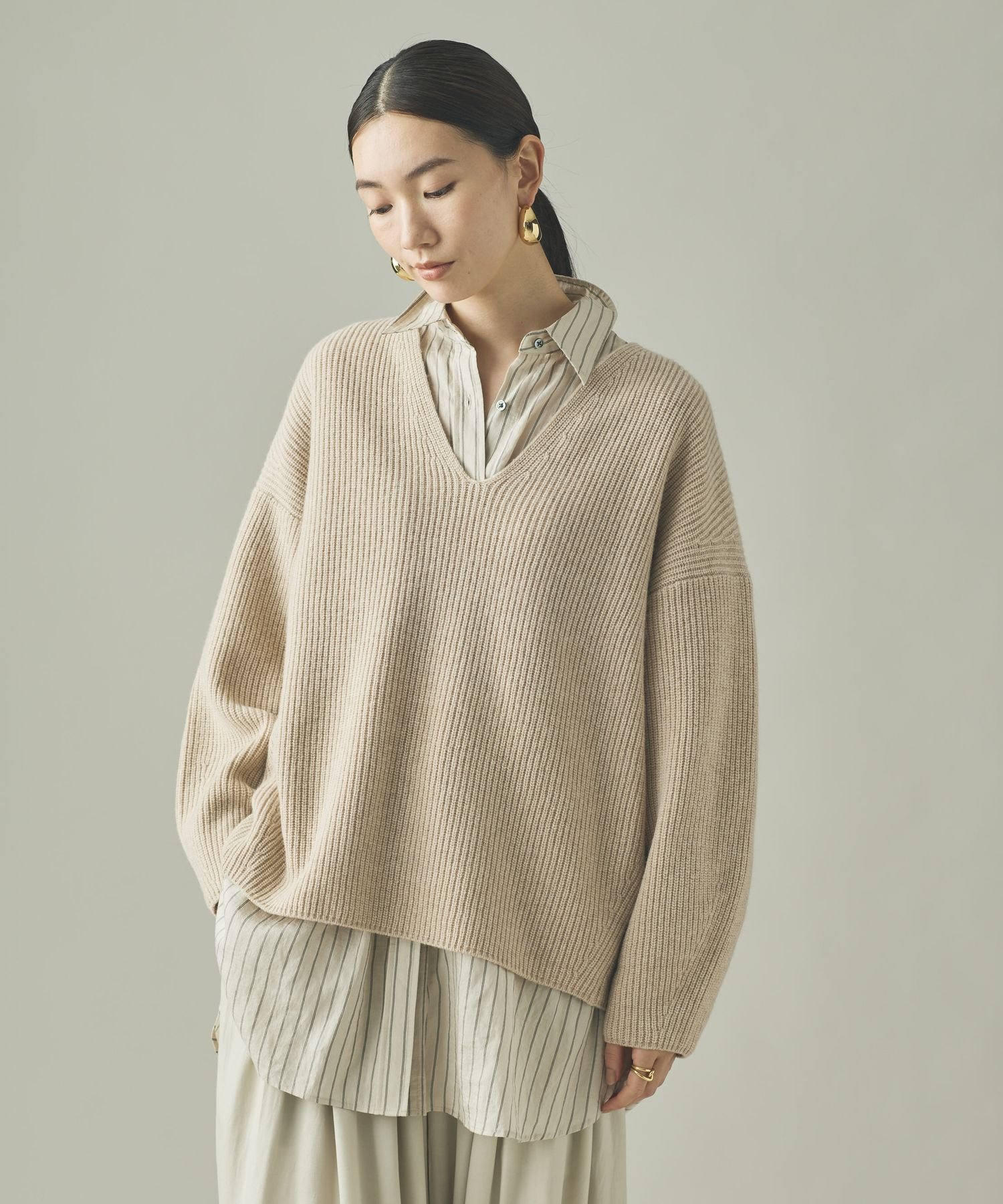 Curensology｜ウールカシミヤUネックニットプルオーバー | Rakuten