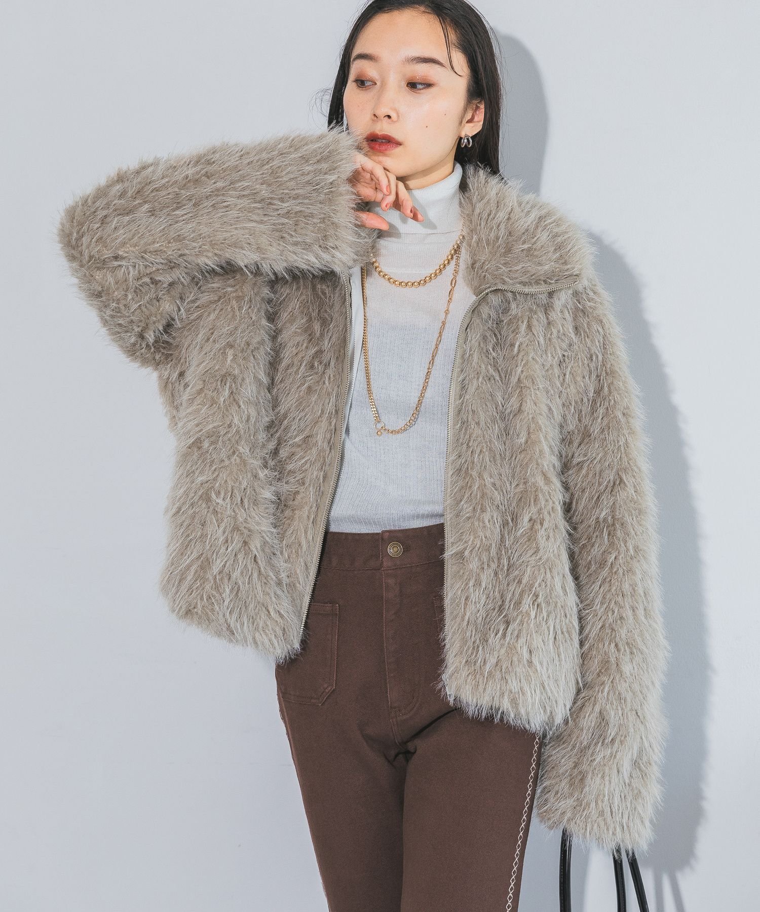 JEANASIS｜MIXカラーファーブルゾン | Rakuten Fashion(楽天