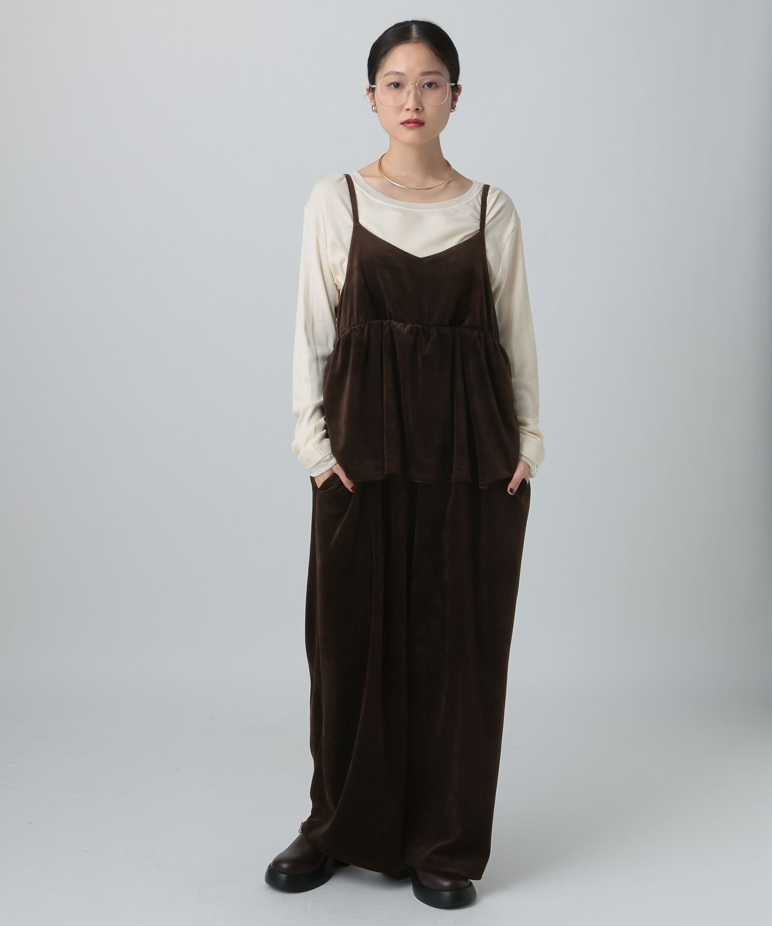 LEPSIM｜ベロアキャミサロペット | Rakuten Fashion(楽天ファッション