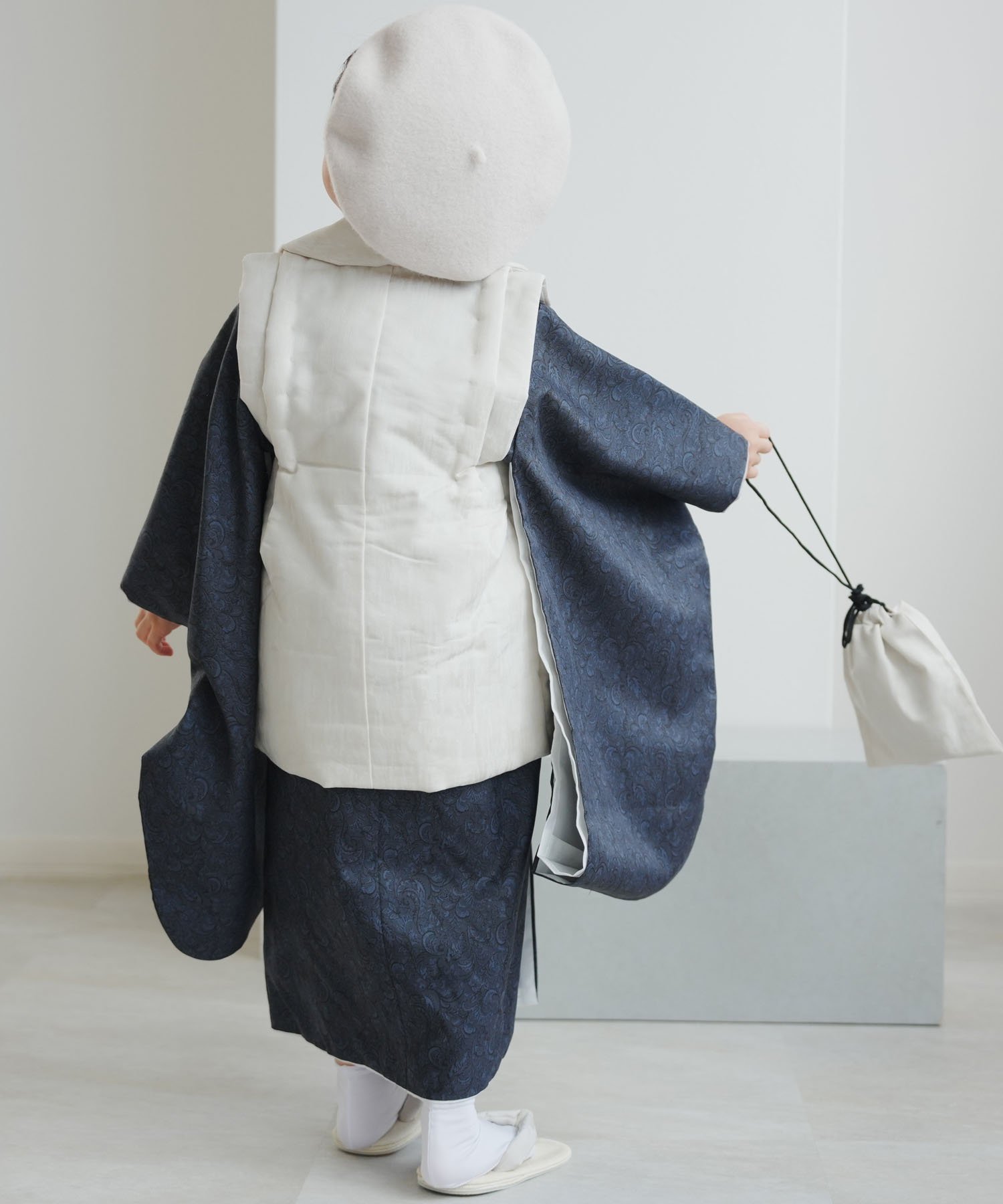 utatane｜ひよこ商店 七五三 着物 3歳 男の子 被布フルセット 象牙色