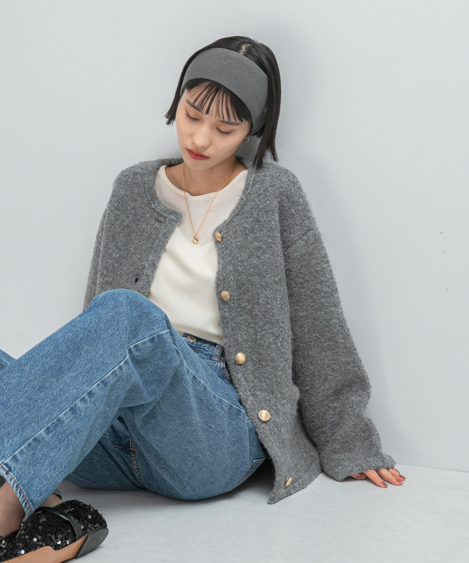 URBAN RESEARCH ROSSO｜『WEB/一部店舗限定』ウール混ブークレニット