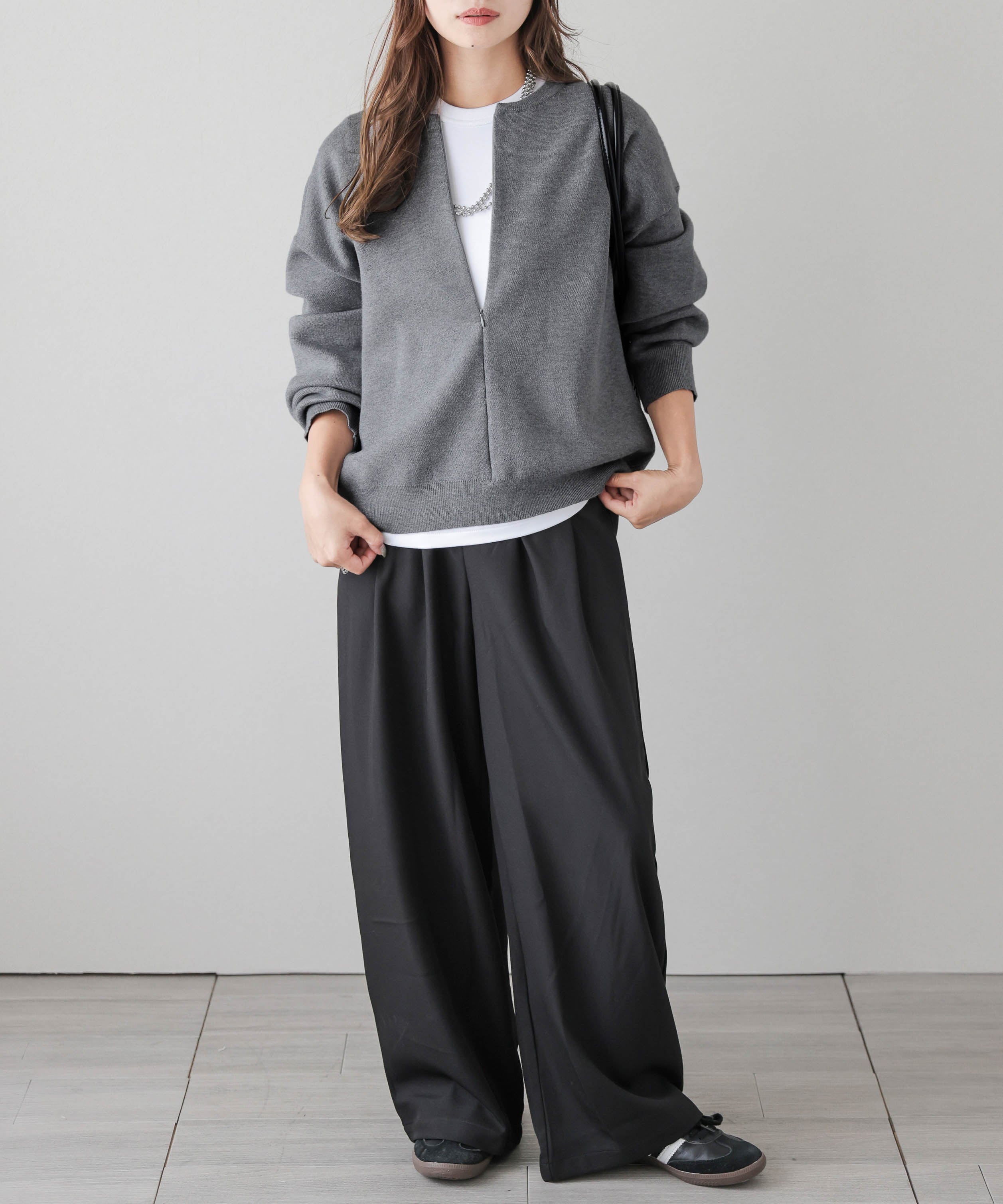 Lajour｜センタージップアップニットトップス | Rakuten Fashion(楽天