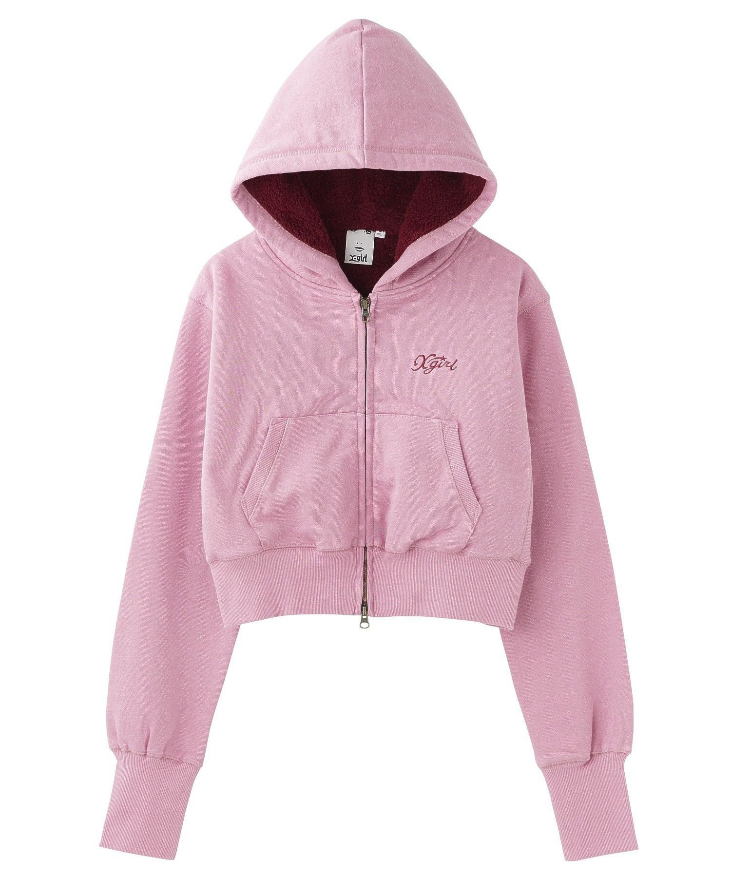 X-girl｜LINING BOA COMPACT ZIP UP HOODIE | Rakuten Fashion(楽天