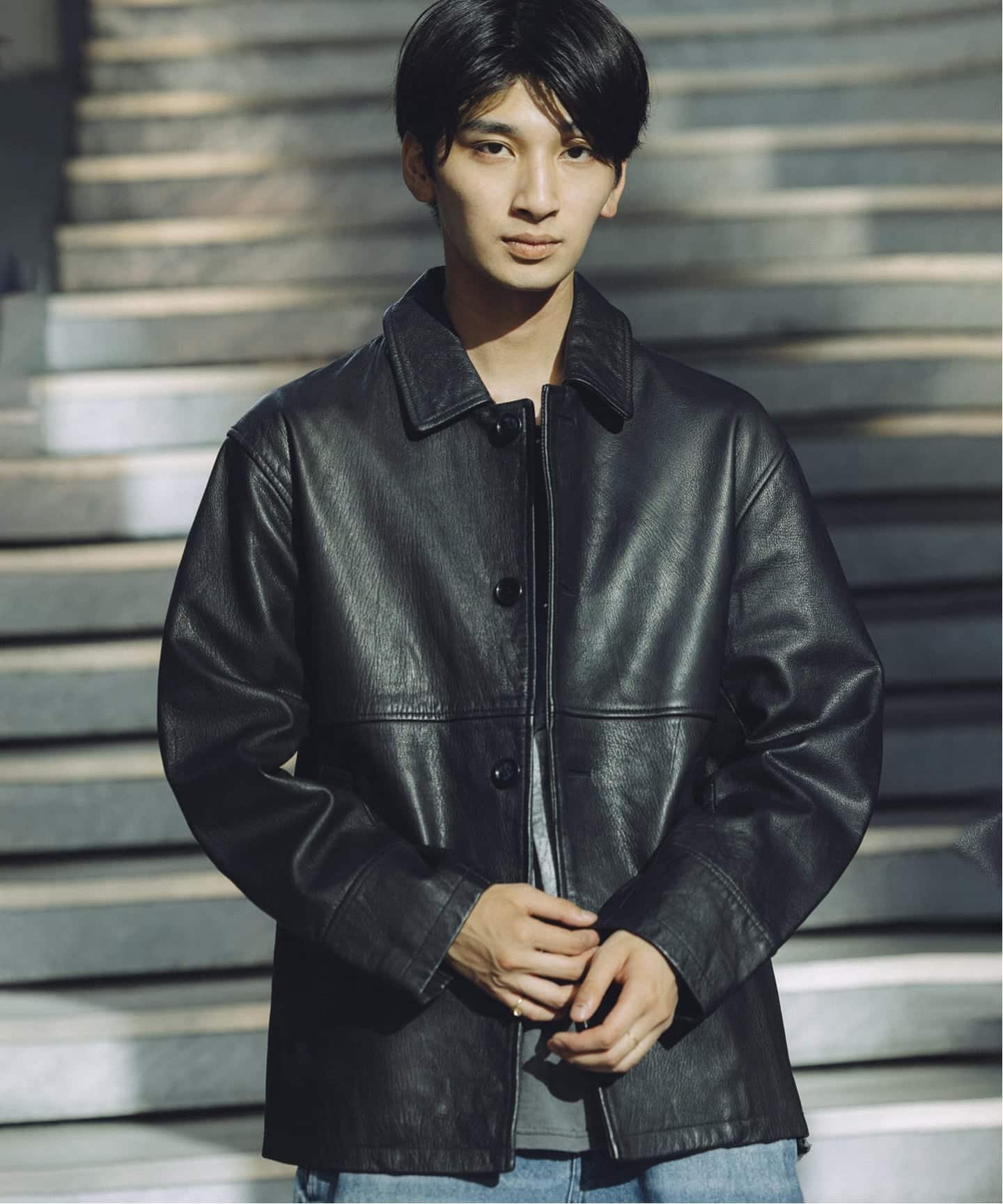 JOURNAL STANDARD｜ゴートレザー ウォッシュド カーコート | Rakuten