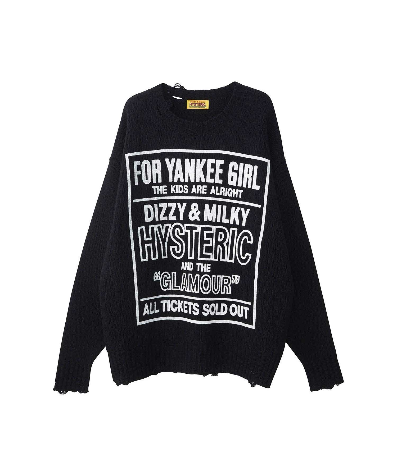 HYSTERIC GLAMOUR｜DIZZY&MILKY クラッシュセーター | Rakuten Fashion