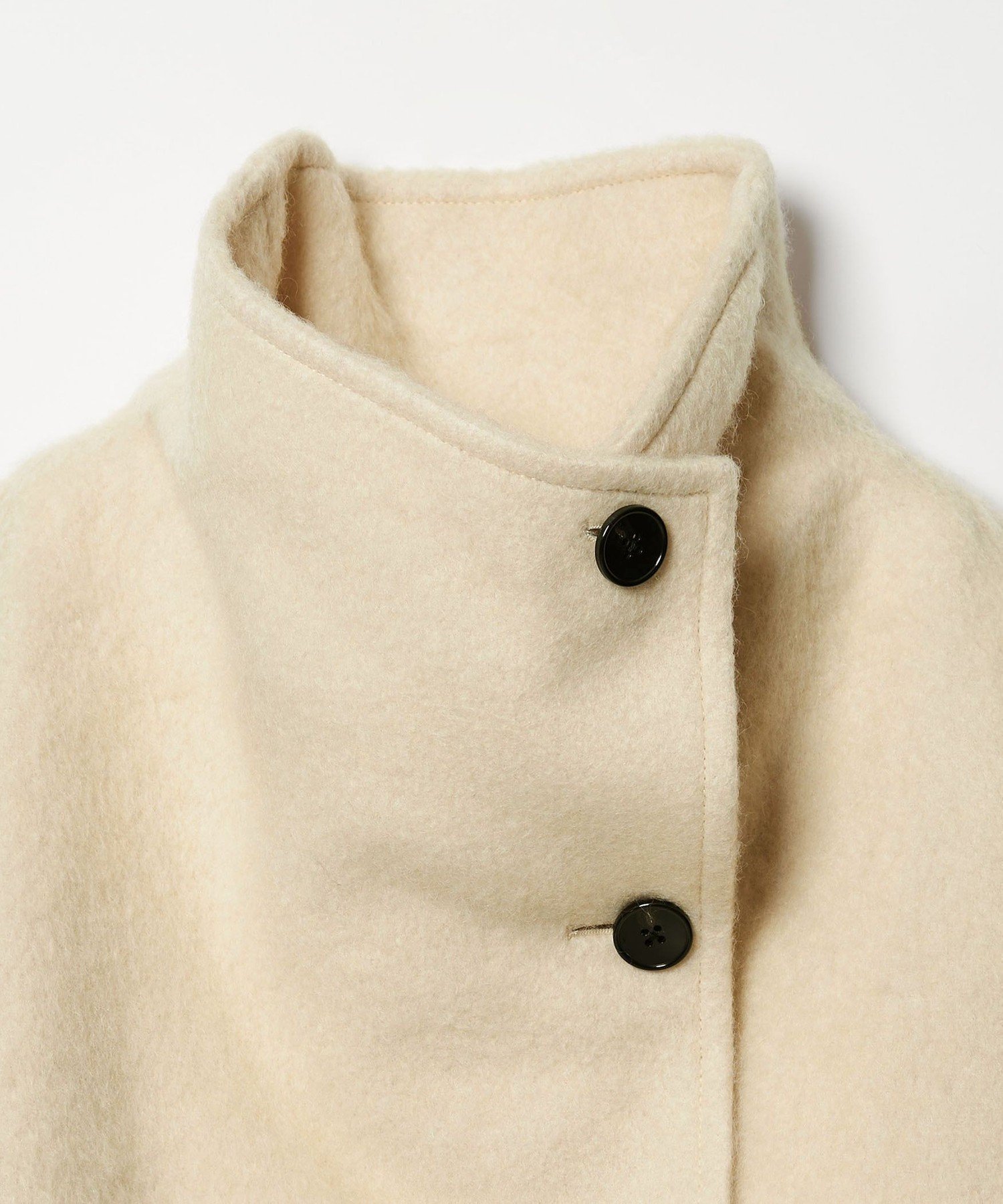 EMMEL REFINES スタンド シャギー ショートコート UNITED ARROWS green