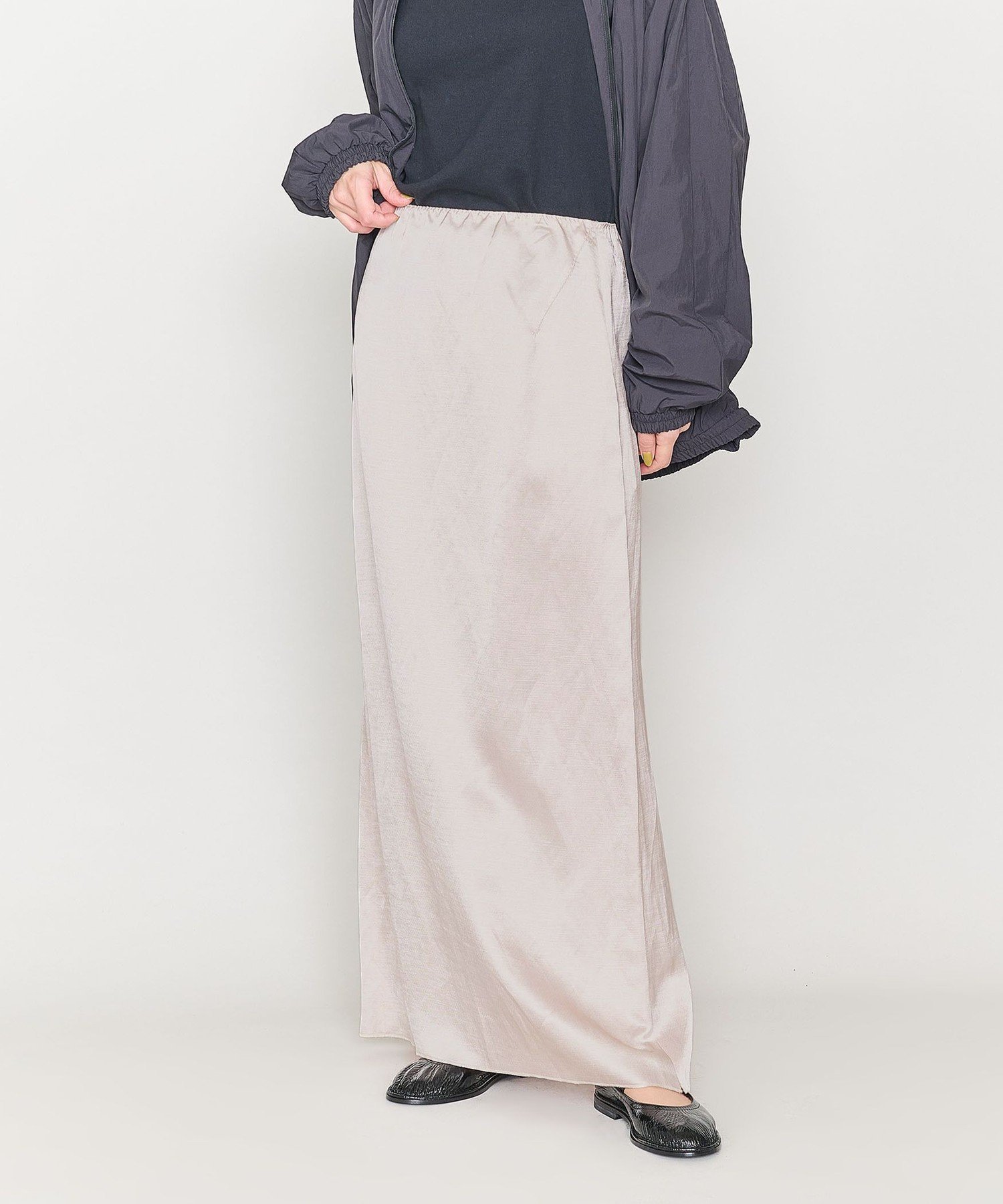 ＜H＞ナイロンポリウレタン ジャージー ロングスカート H＞ナイロンポリウレタン ジャージー ロングスカート｜ユナイテッド