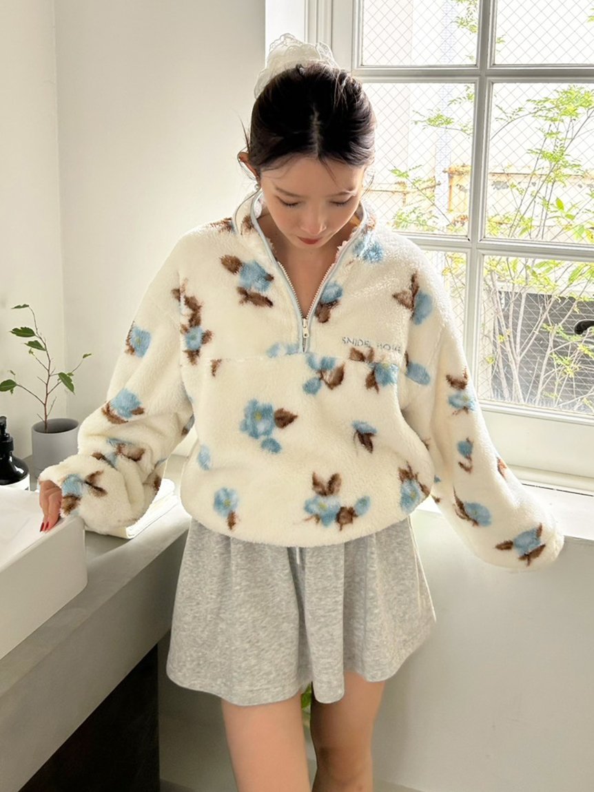 SNIDEL HOME｜ボアフリースハーフジップトップス | Rakuten Fashion